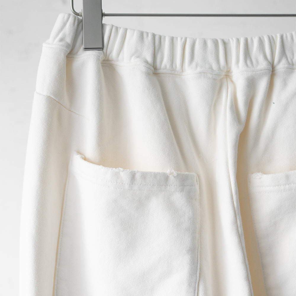 ANCELLM / TUCK SWEAT PANTS "WHITE"