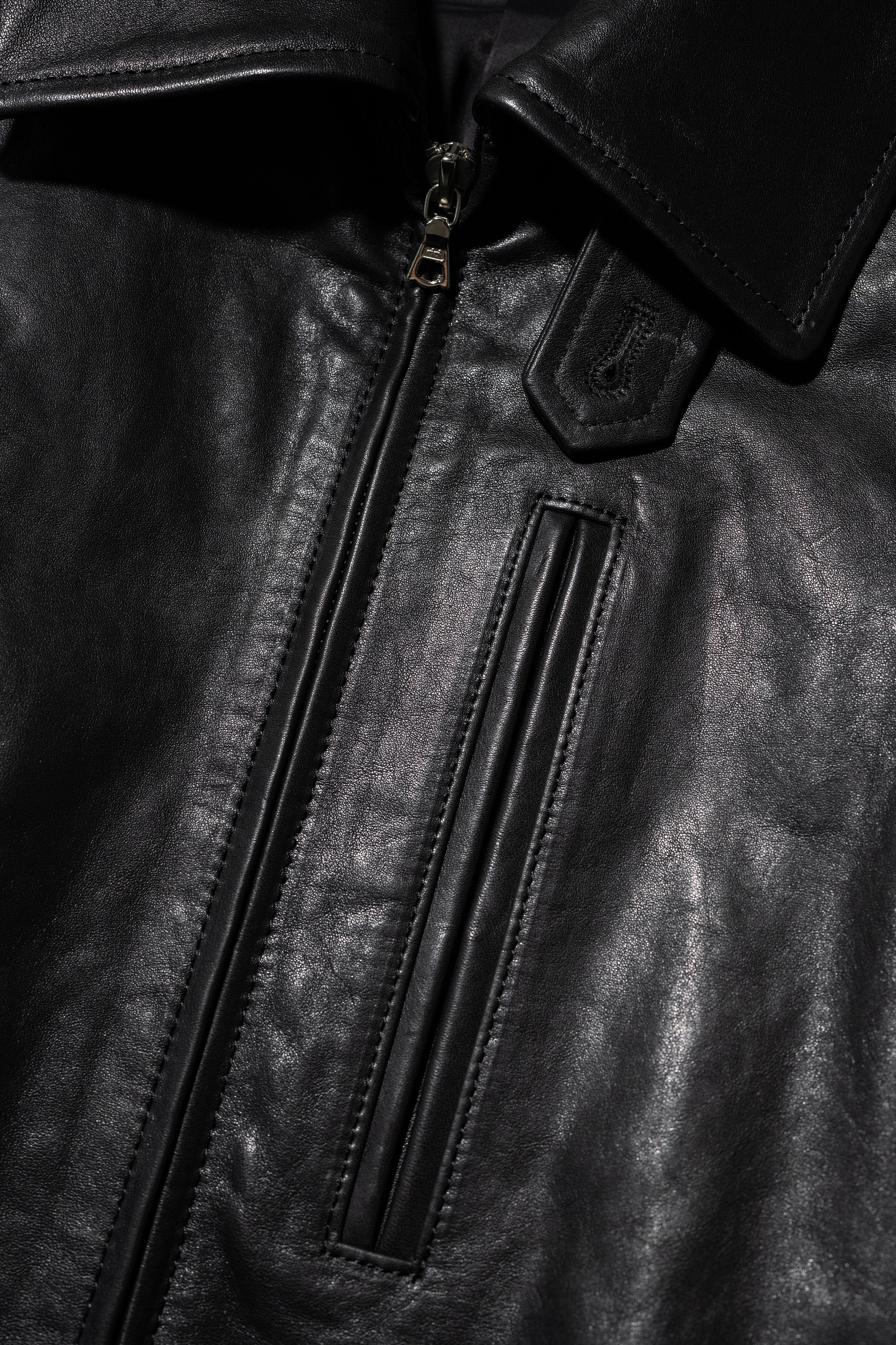 ssstein(シュタイン)/ CALF ZIP SHORT JACKET 