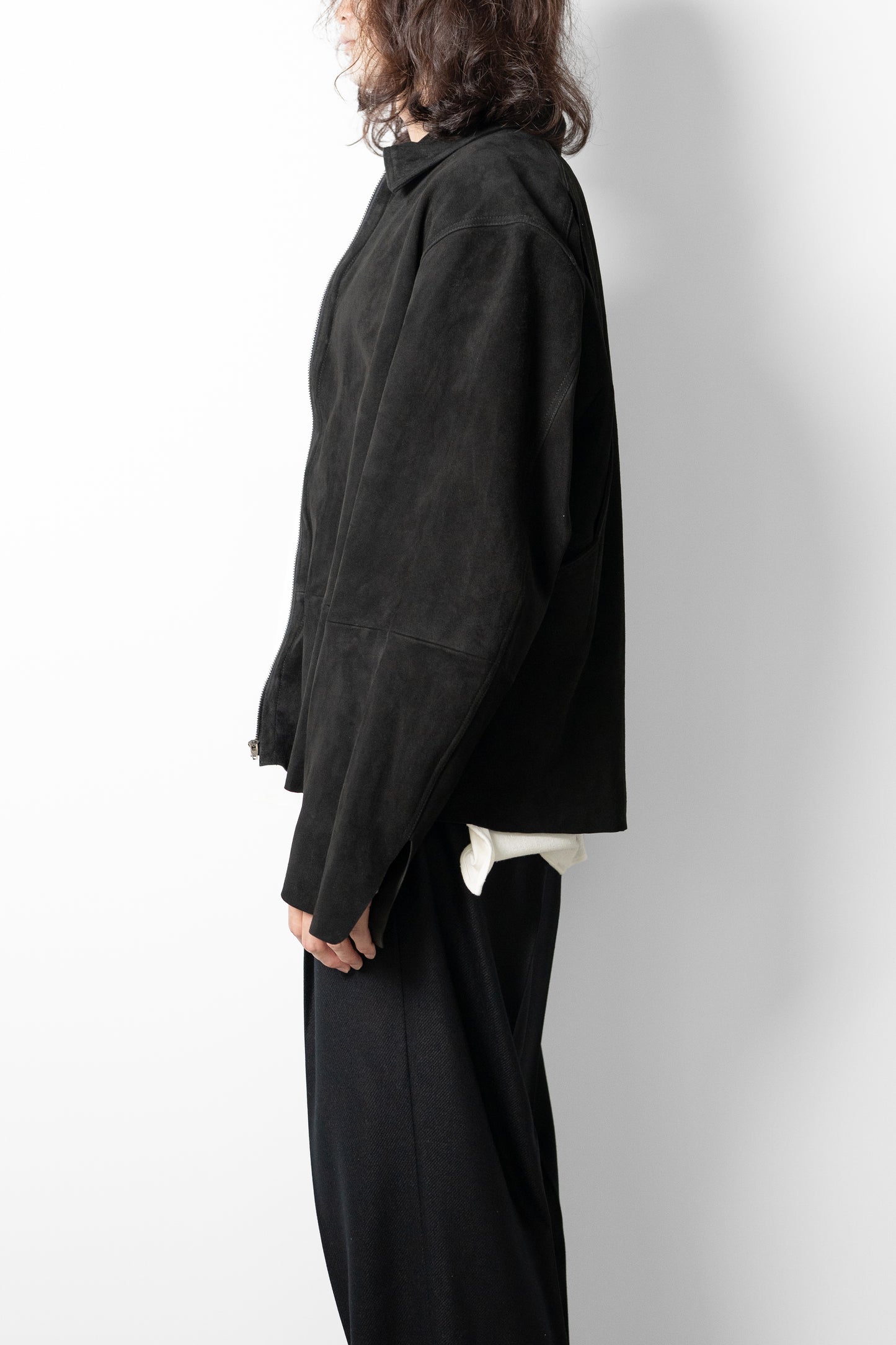barbell object / leather jkt "black"