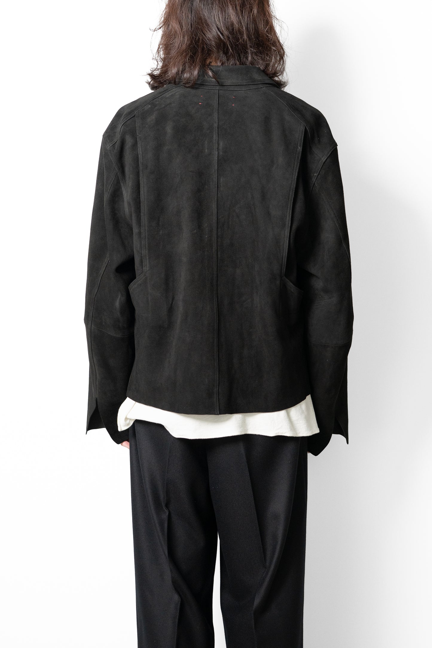 barbell object / leather jkt "black"