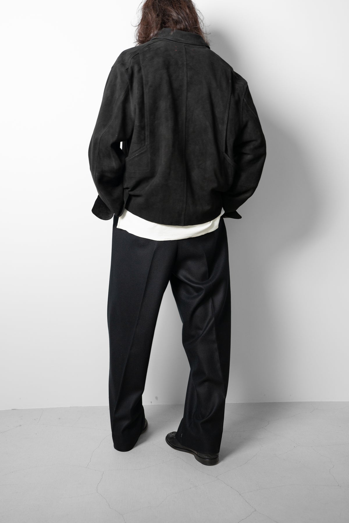 barbell object / leather jkt "black"
