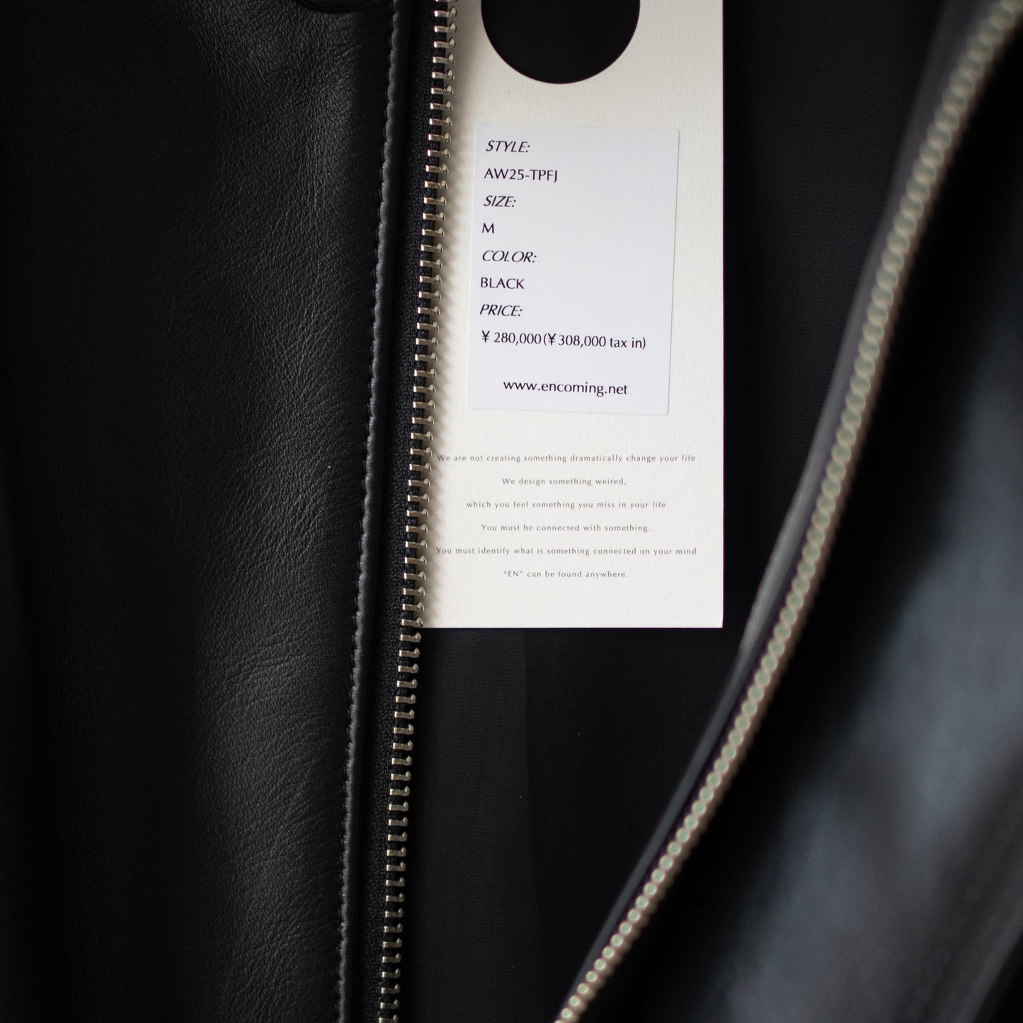 ENCOMING/ TWO POCKET FOG JACKET "BLACK"