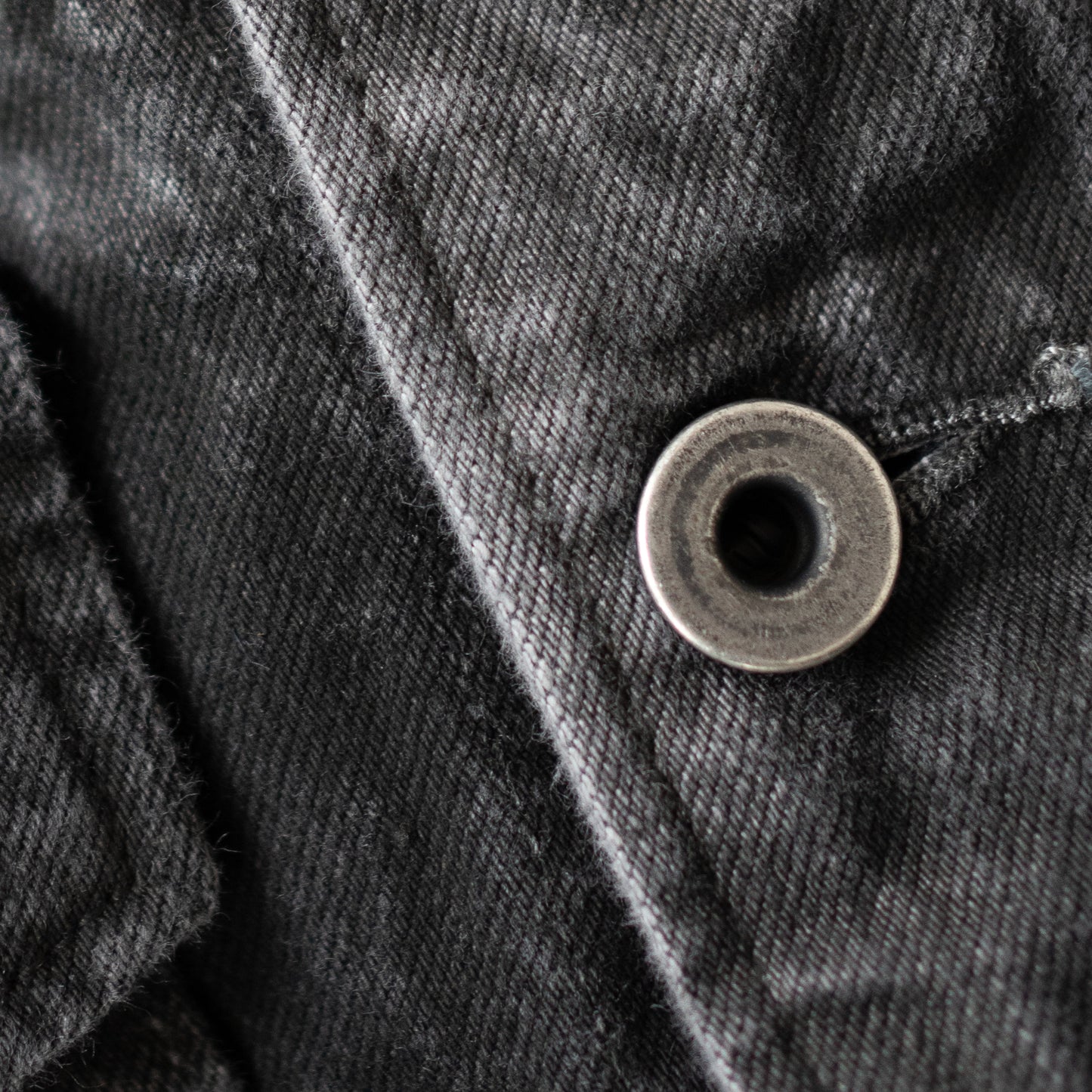 ENCOMING/ DENIM TWO POCKETS SHIRT BLOUSON "BLACK"