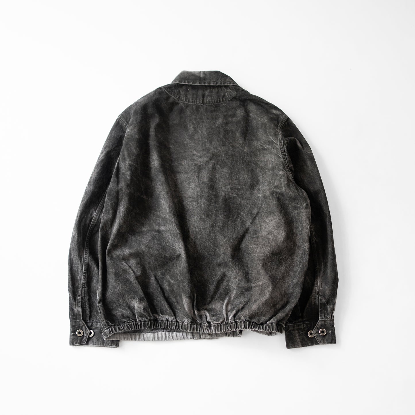 ENCOMING/ DENIM TWO POCKETS SHIRT BLOUSON "BLACK"