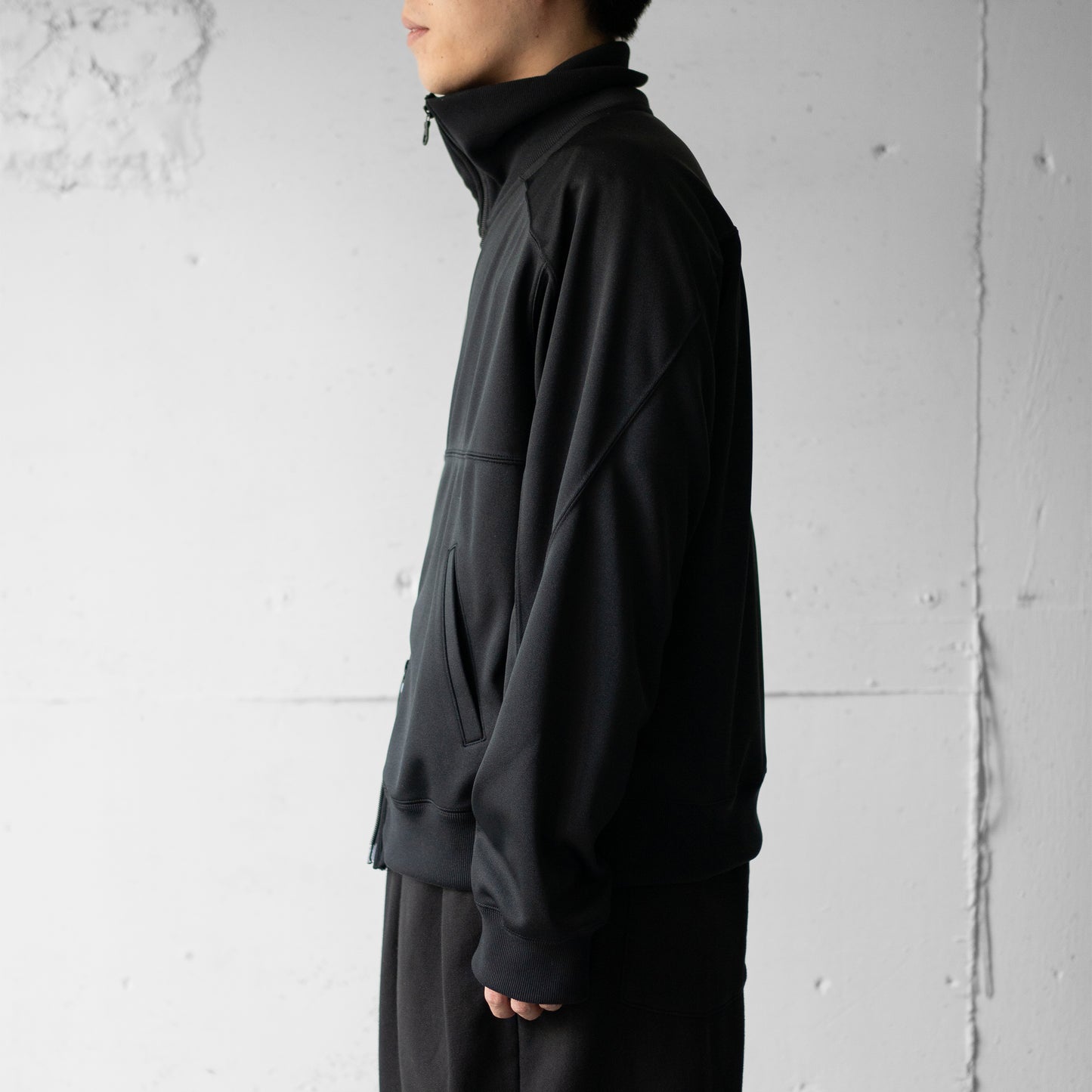 ANCELLM / DRIVERS TRACK JACKET "BLACK"