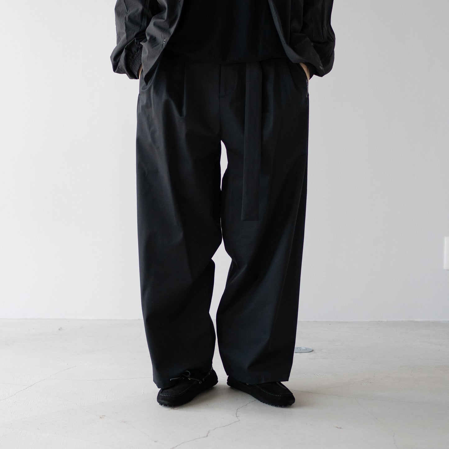 F/CE. /  WATERPROOF TECH WOOL WIDE PANTS "Black"
