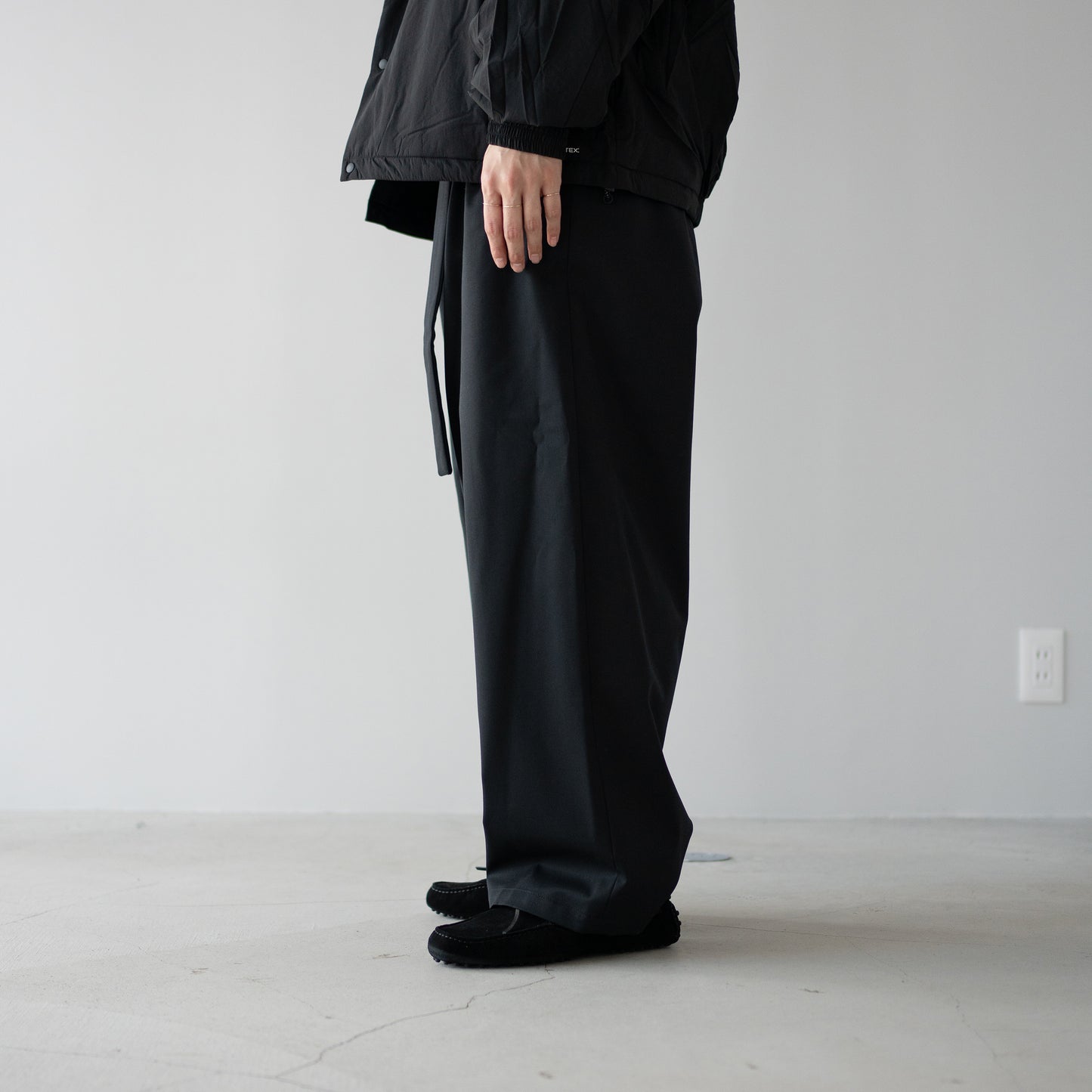 F/CE. /  WATERPROOF TECH WOOL WIDE PANTS "Black"