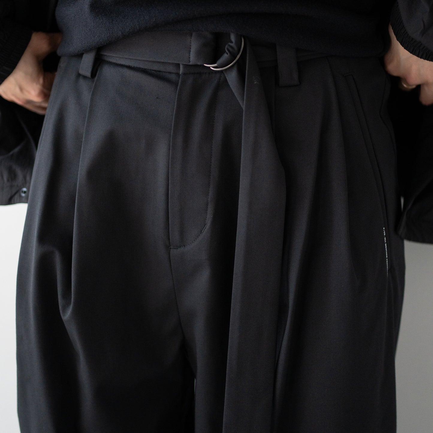 F/CE. /  WATERPROOF TECH WOOL WIDE PANTS "Black"