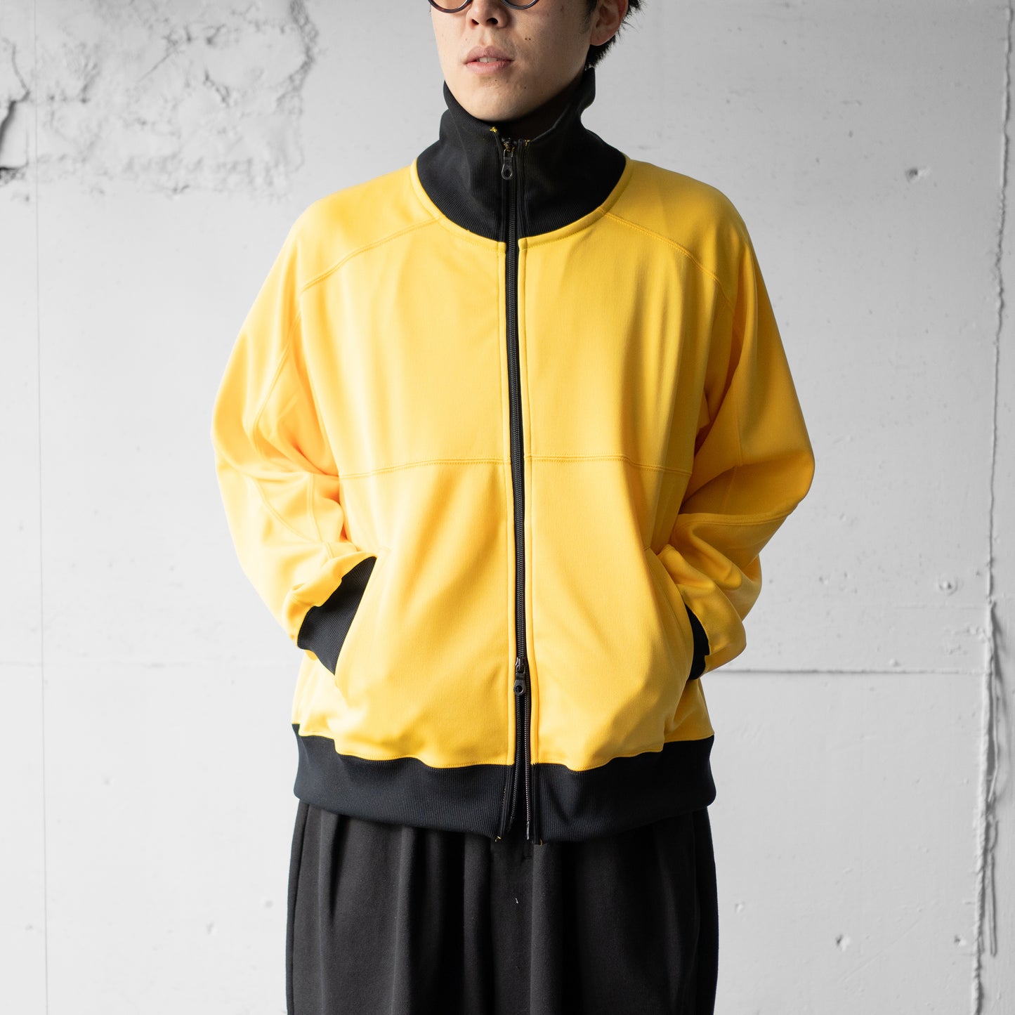 ANCELLM / DRIVERS TRACK JACKET "YELLOW"