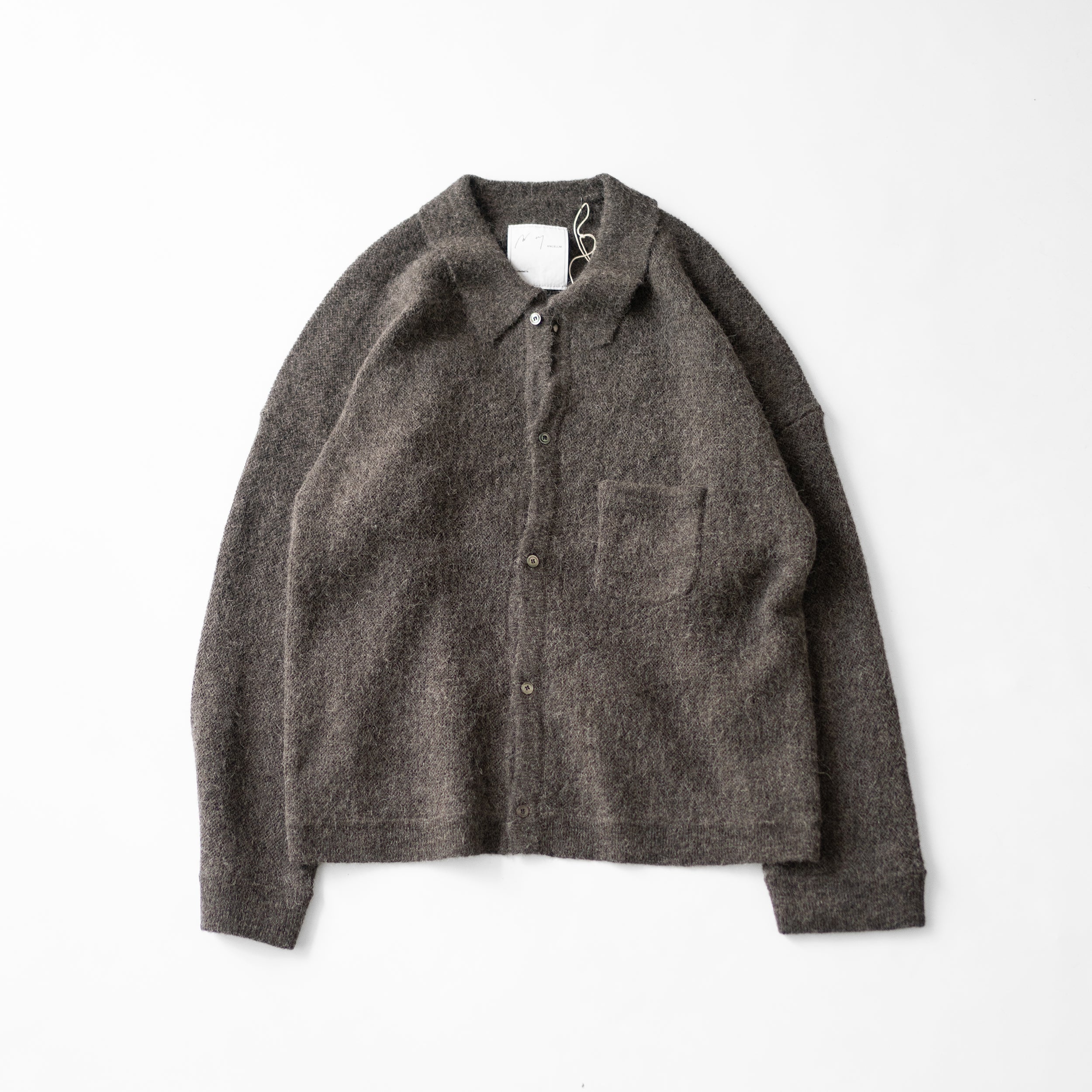 ANCELLM 25AW KIMONO KNIT SHIRT(BROWN)3