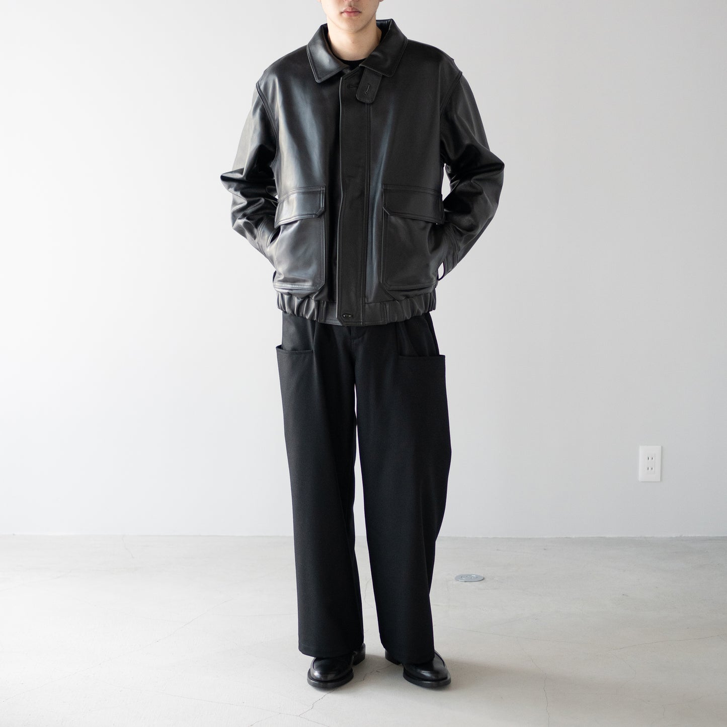 ENCOMING/ TWO POCKET FOG JACKET "BLACK"