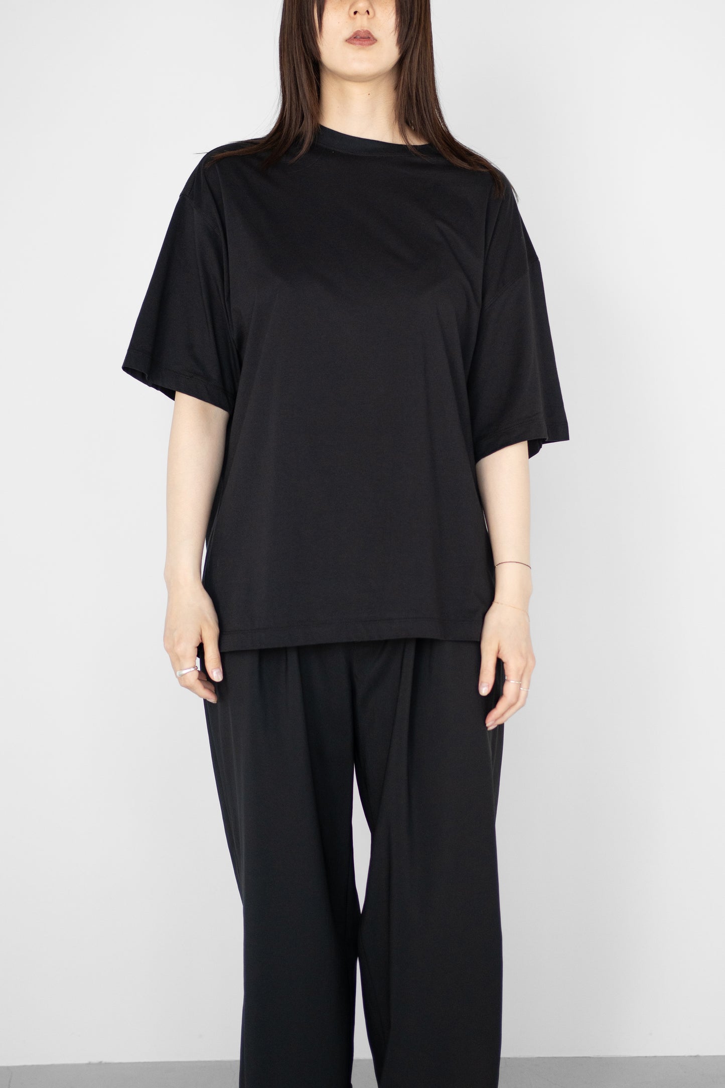 YOKE/ 46G Suvin Cotton YOKE T-shirt "BLACK"