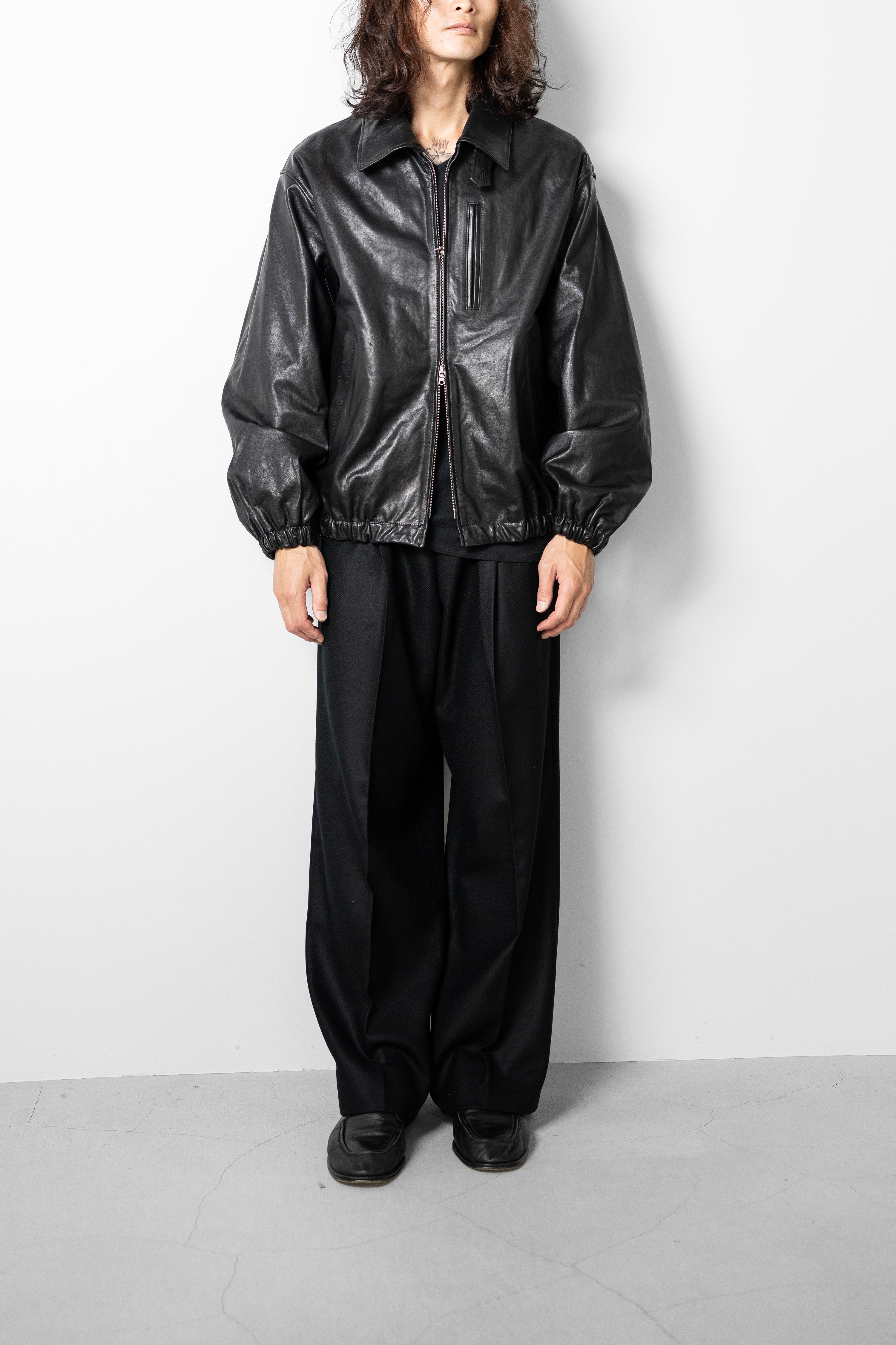 ssstein(シュタイン)/ CALF ZIP SHORT JACKET 