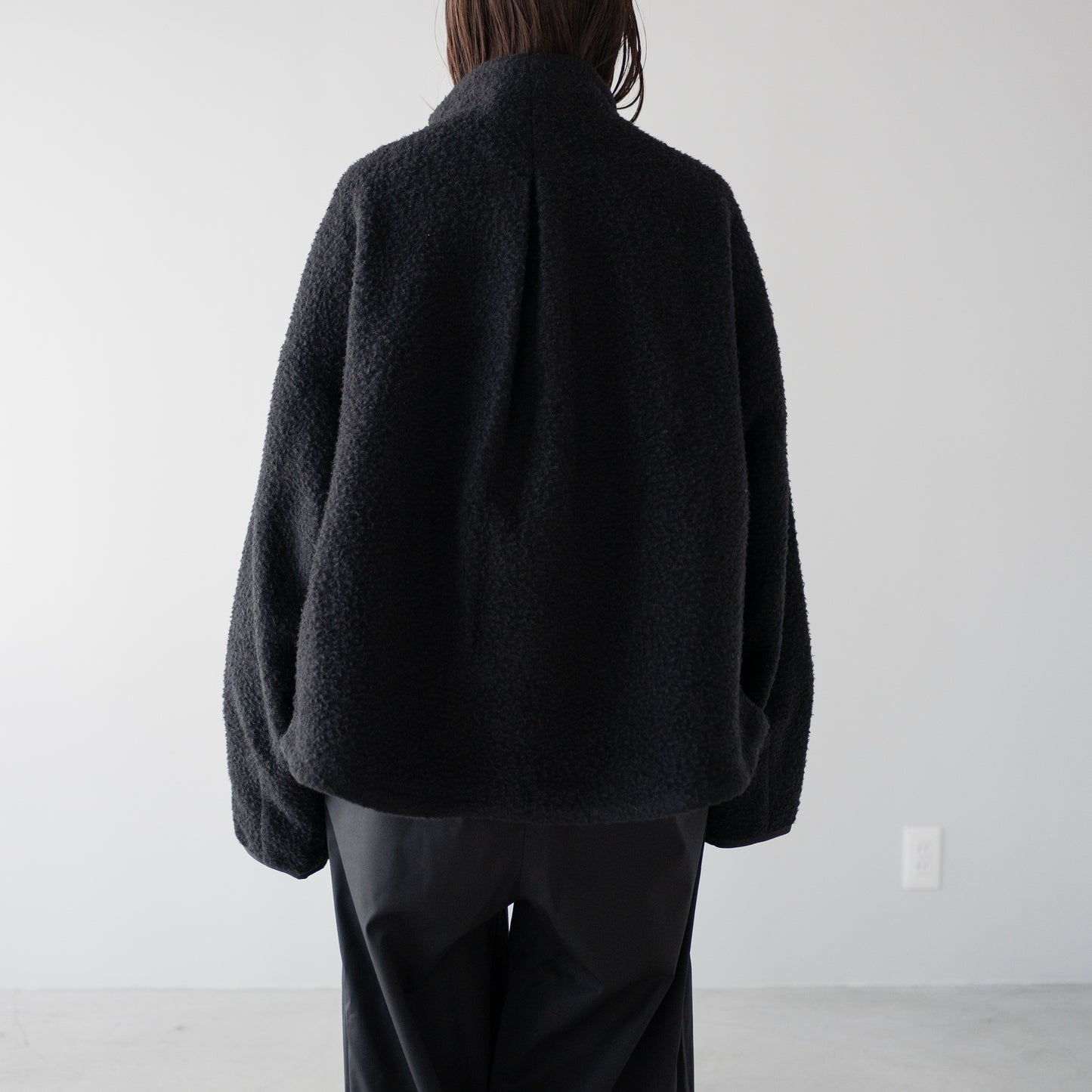 F/CE. /  NAPPING WOOL ASYMMETRY SHORT JACKET "Black"