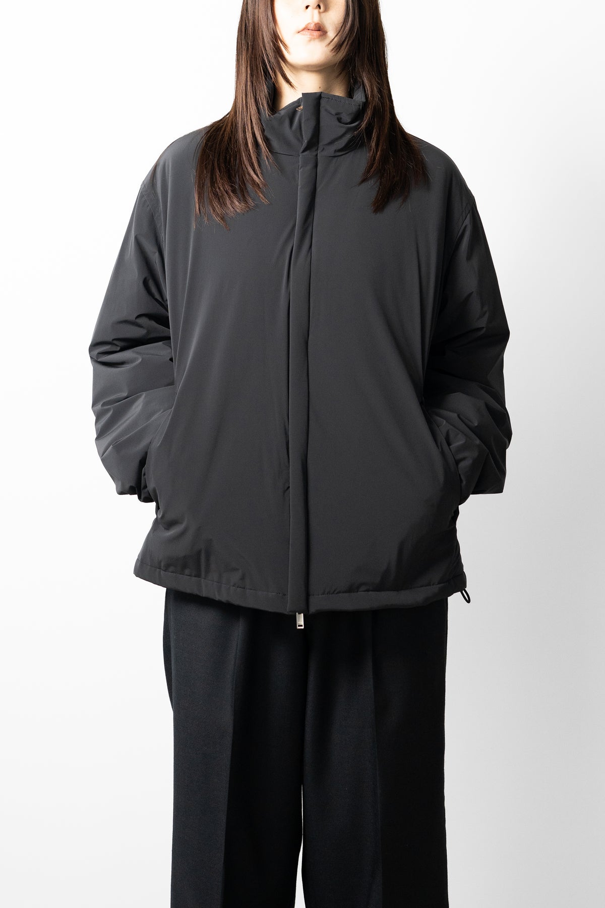 YOKE/ Nylon Puffer Stand Blouson "Black"