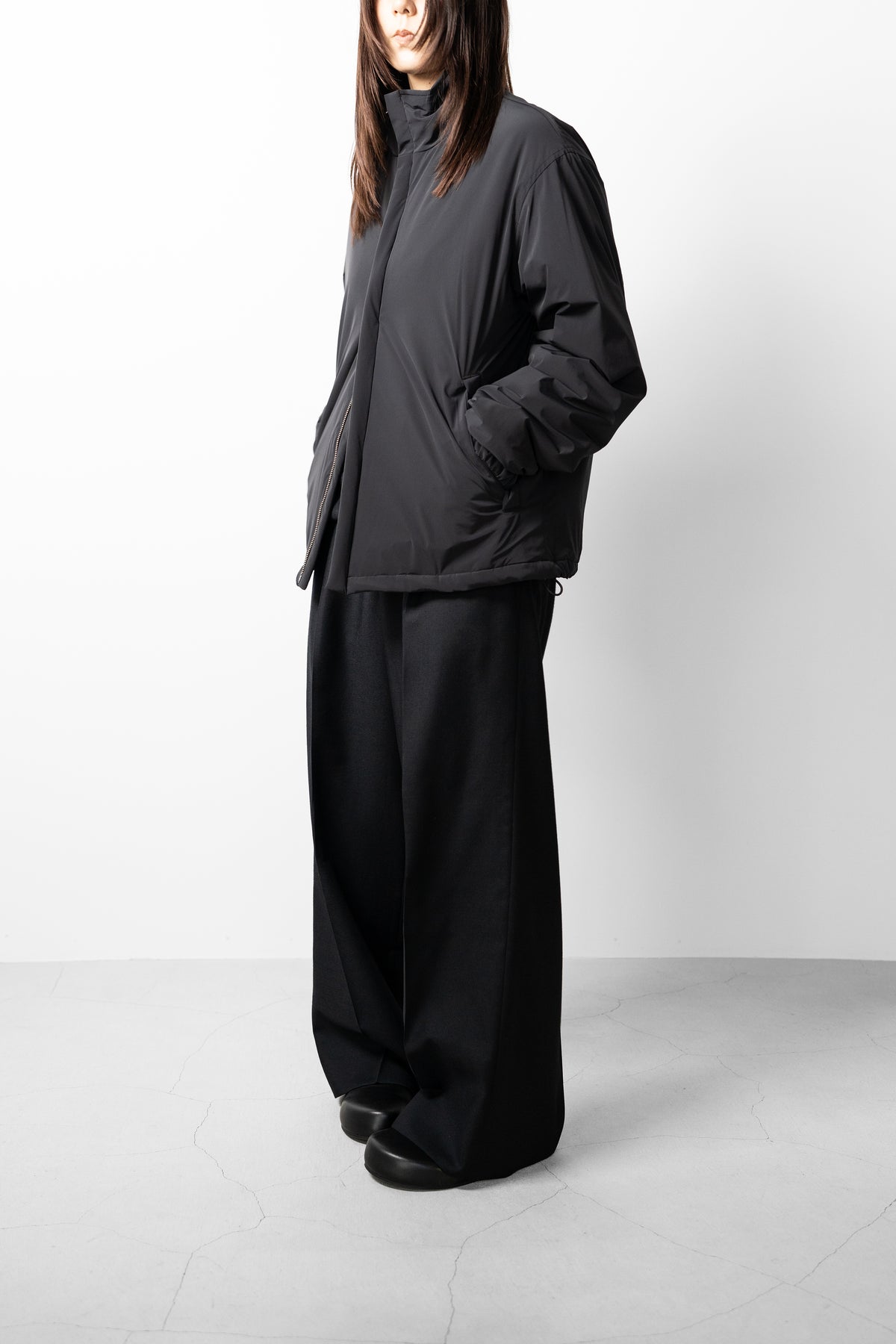 YOKE/ Nylon Puffer Stand Blouson "Black"