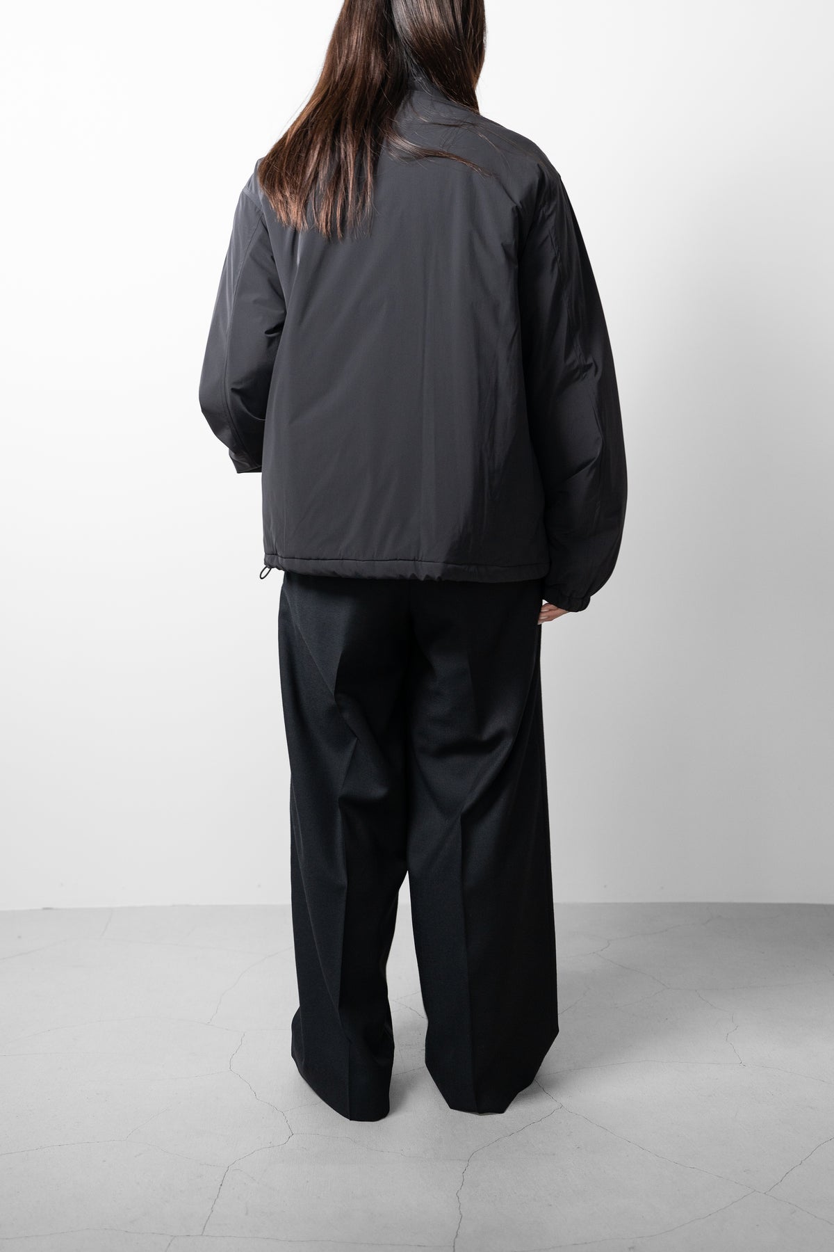 YOKE/ 3pleated Wide-leg Trousers "Black"