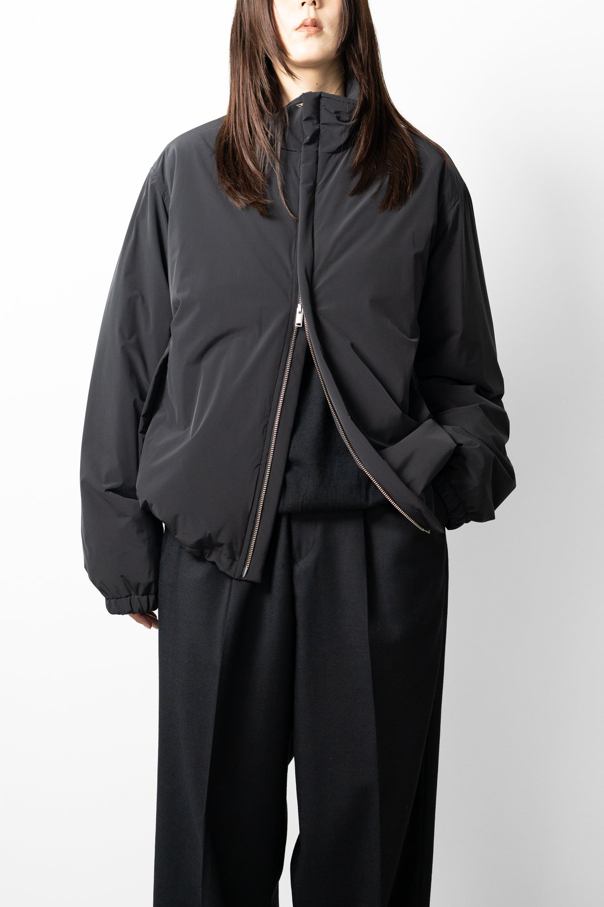 YOKE/ Nylon Puffer Stand Blouson "Black"