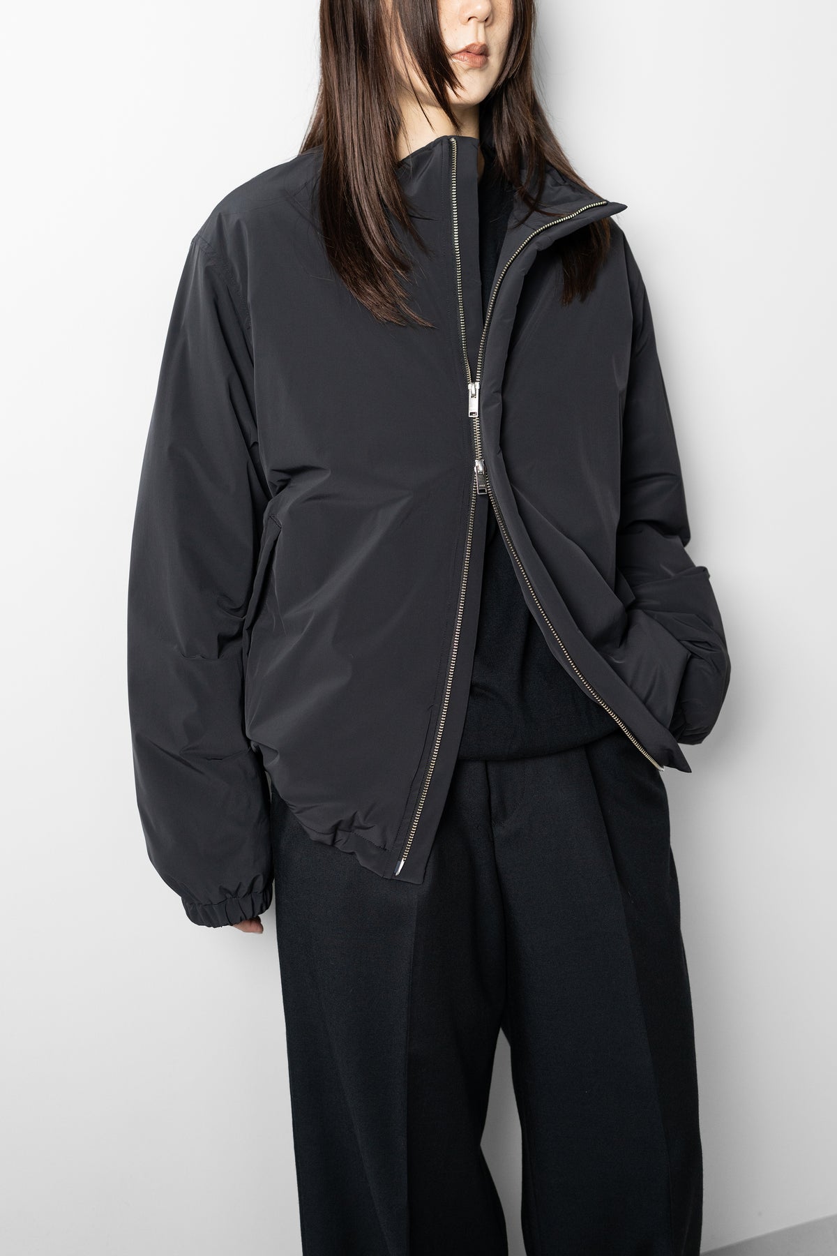 YOKE/ Nylon Puffer Stand Blouson "Black"