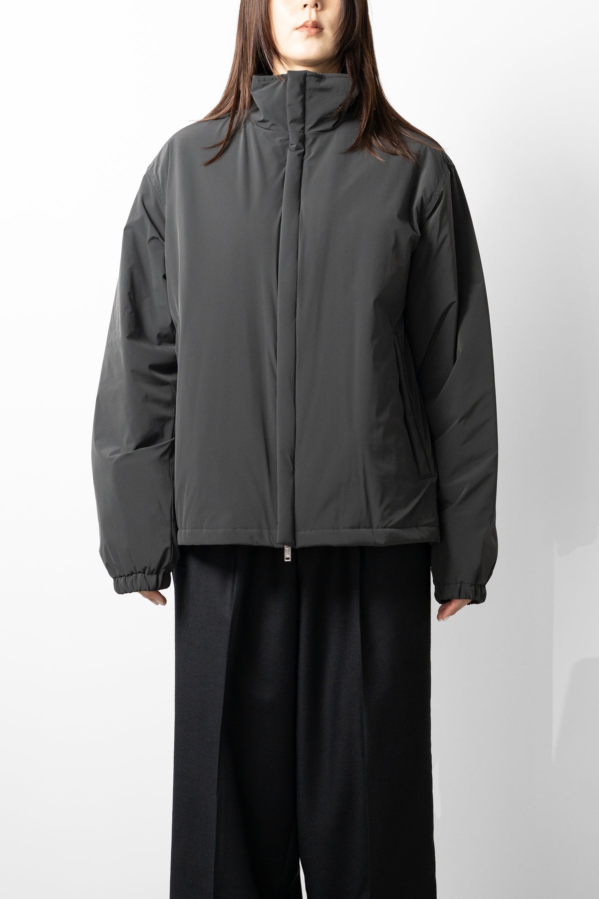 YOKE/ Nylon Puffer Stand Blouson "Charcoal"