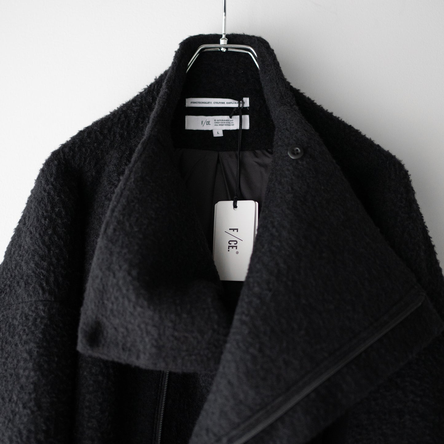 F/CE. /  NAPPING WOOL ASYMMETRY SHORT JACKET "Black"