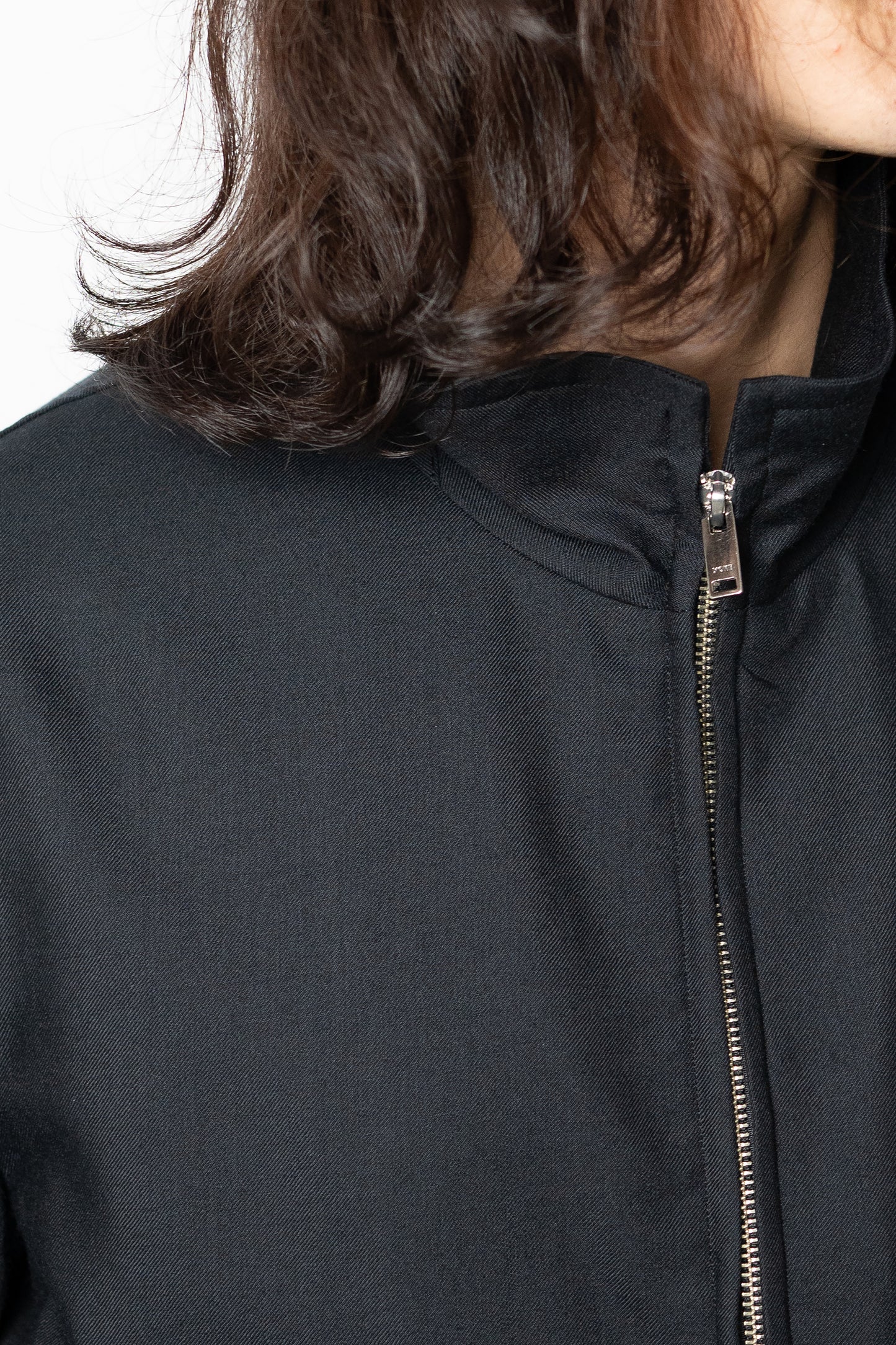 YOKE/ Sculptural Wired Zip Blouson "Carbon"