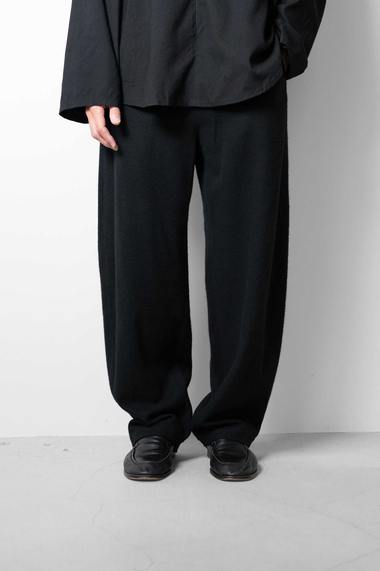 ssstein/ W/CA FLEECE TWIST PANTS "BLACK"