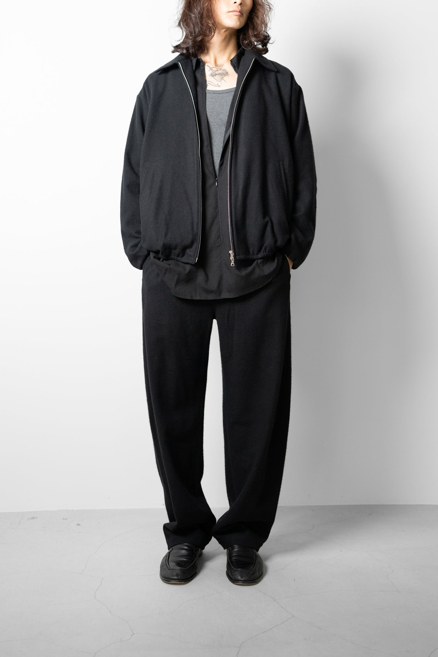 ssstein/ W/CA FLEECE TWIST PANTS "BLACK"