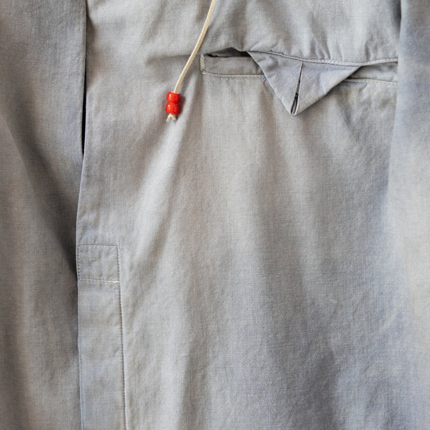 ANCELLM / AGING CHAMBRAY LONG SHIRT "DUSKY PURPLE"