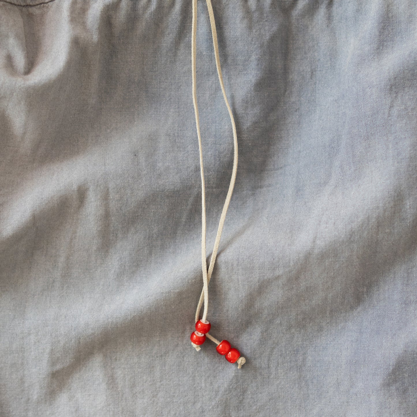 ANCELLM / AGING CHAMBRAY LONG SHIRT "DUSKY PURPLE"