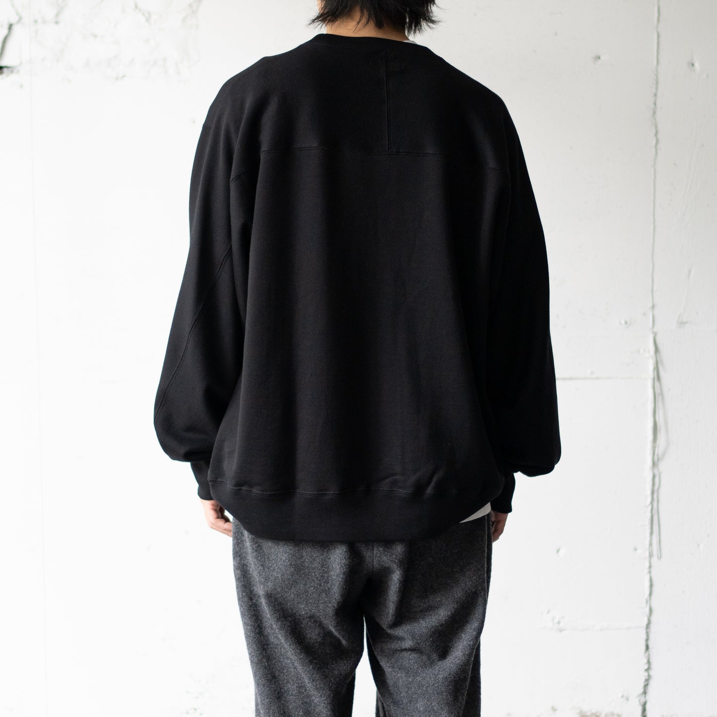 AFTERHOURS / BENDING LINE SWEAT SHIRT "BLACK"