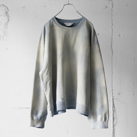 ANCELLM / UNEVENNESS SWEAT SHIRT "SAX"