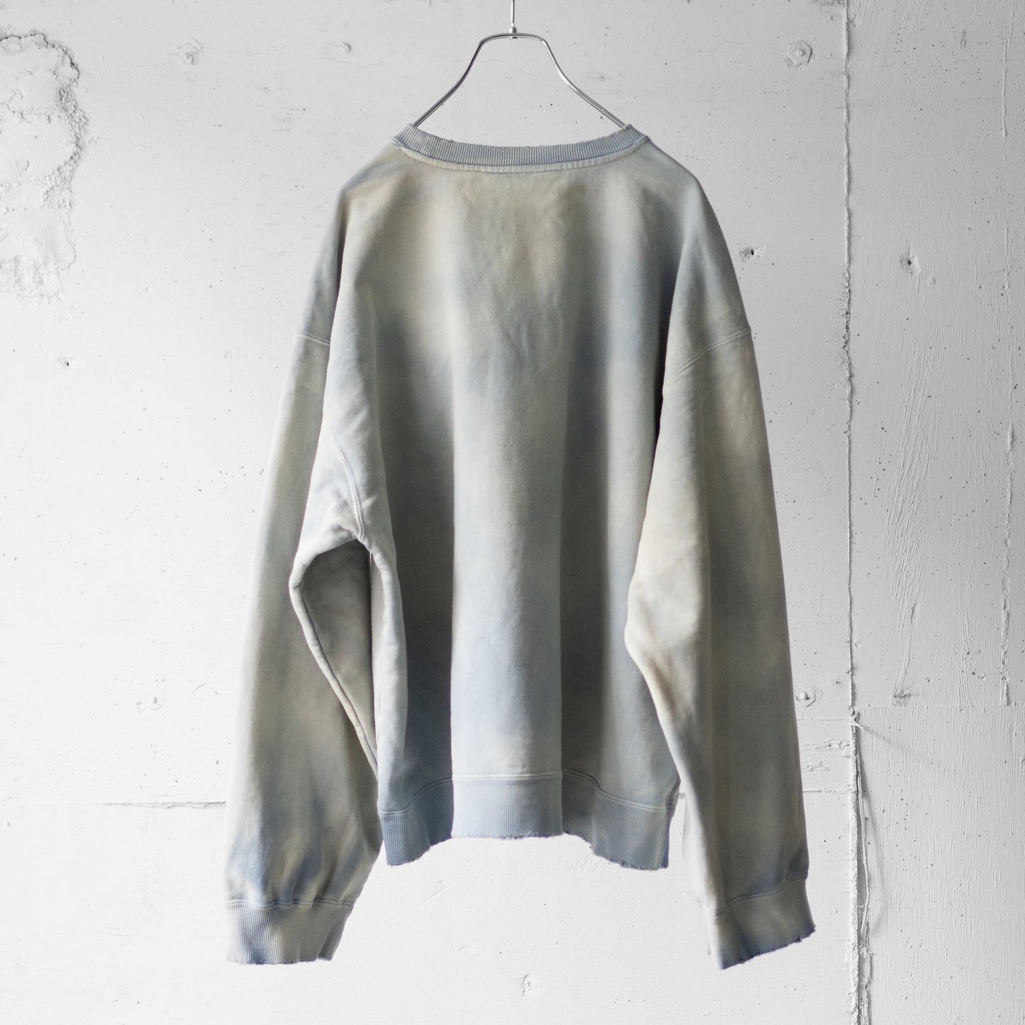 ANCELLM / UNEVENNESS SWEAT SHIRT "SAX"