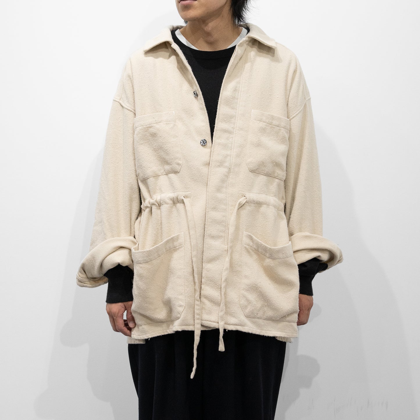 ANCELLM / PILLING SHIRT JACKET "WHITE"