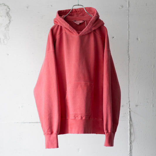 ANCELLM / DYED DAMAGE HOODIE "RED"