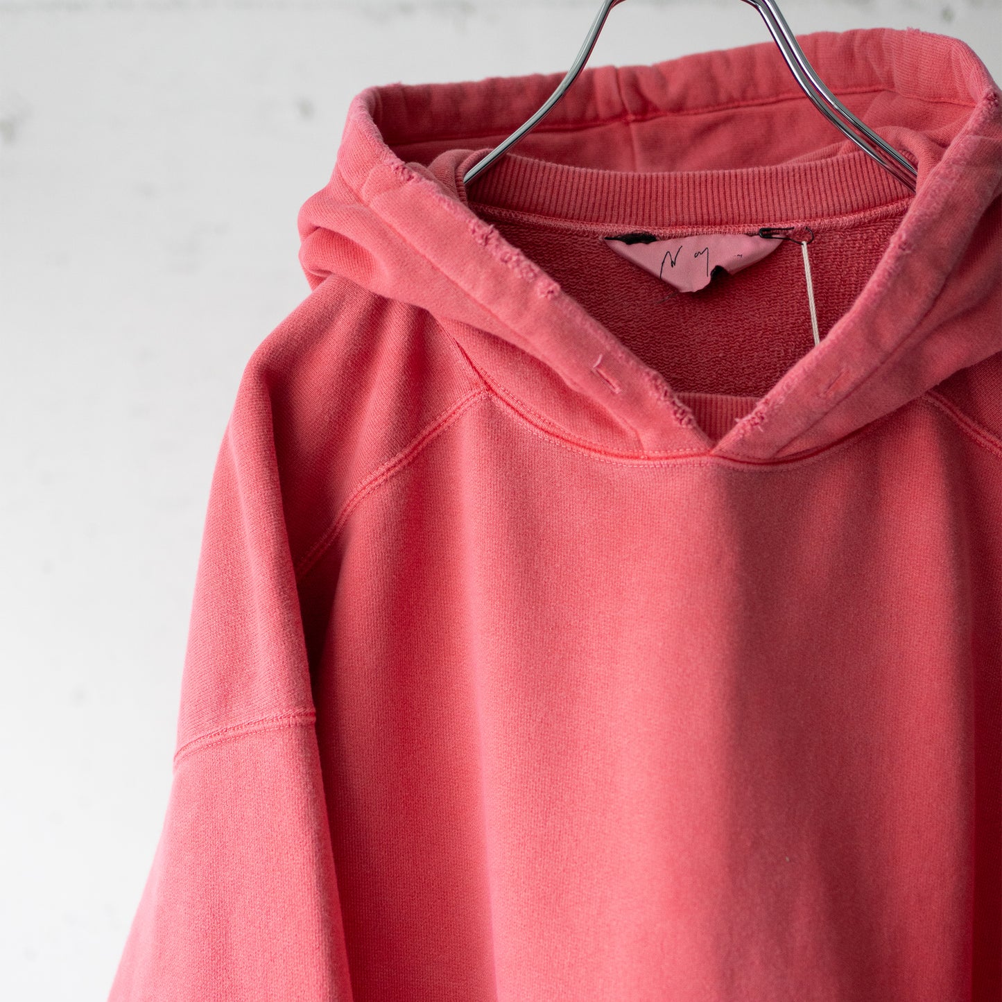 ANCELLM / DYED DAMAGE HOODIE "RED"