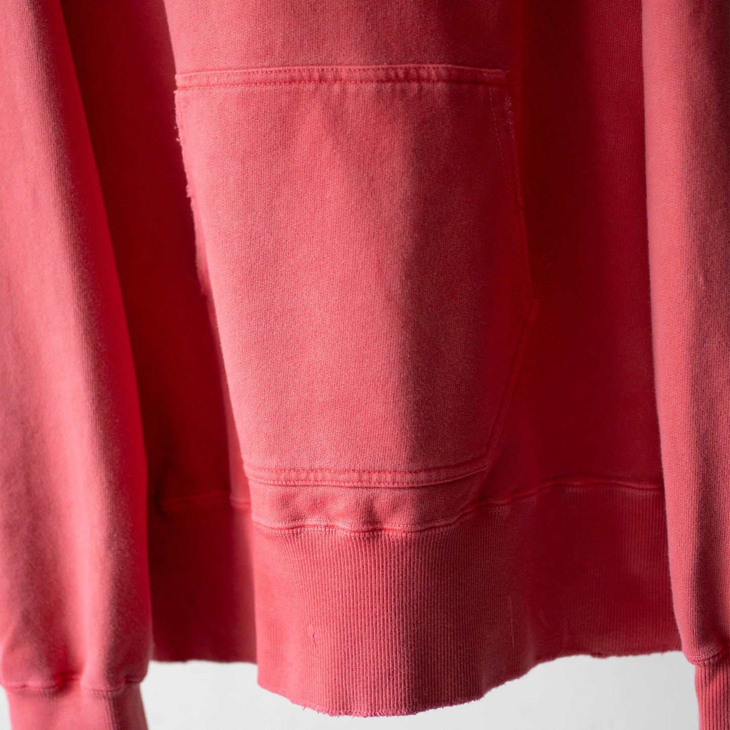 ANCELLM / DYED DAMAGE HOODIE "RED"