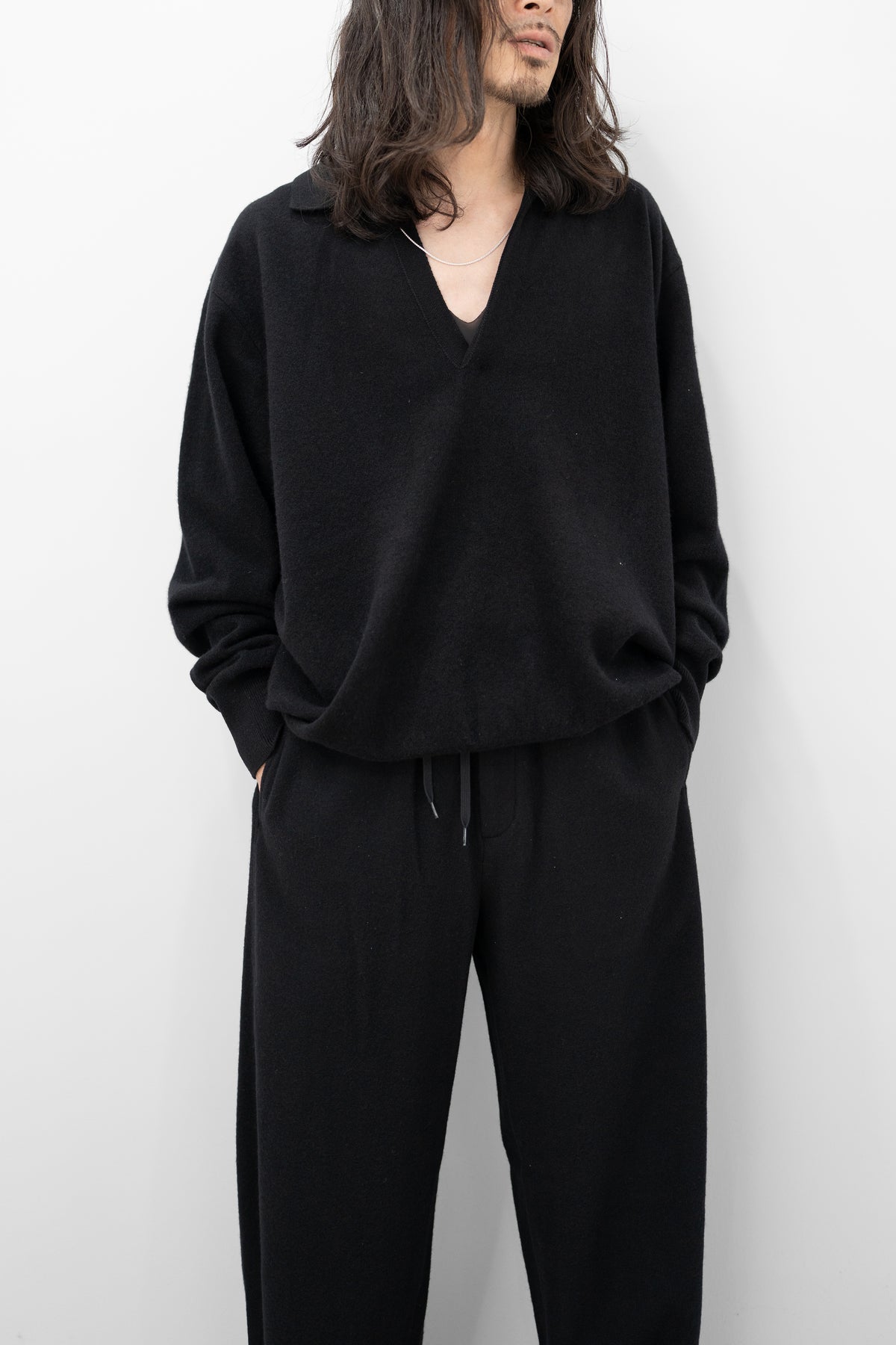 ssstein/ EXTRA FINE WOOL KNIT SKIPPER "BLACK"