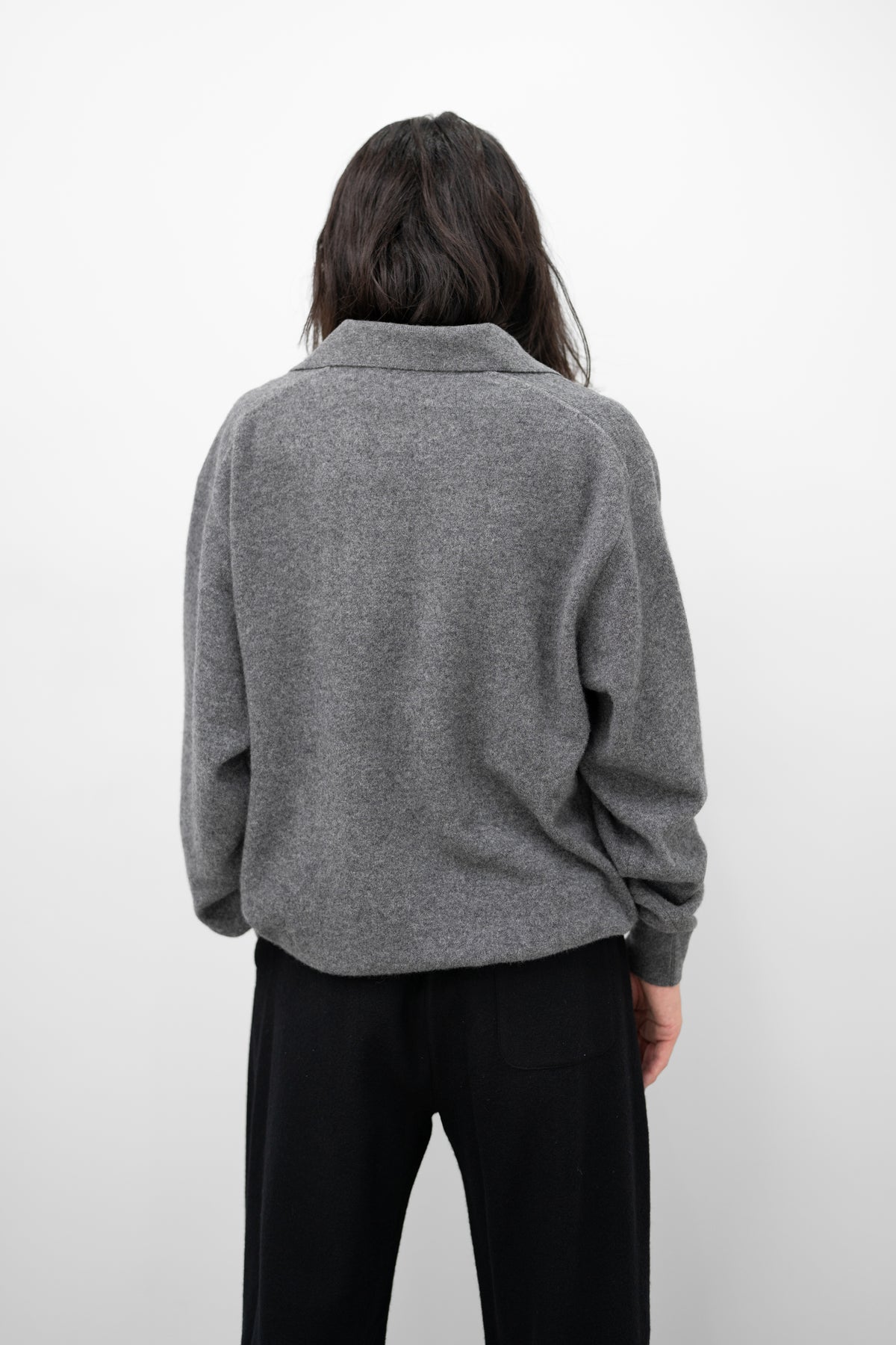 ssstein/ EXTRA FINE WOOL KNIT SKIPPER "GREY"
