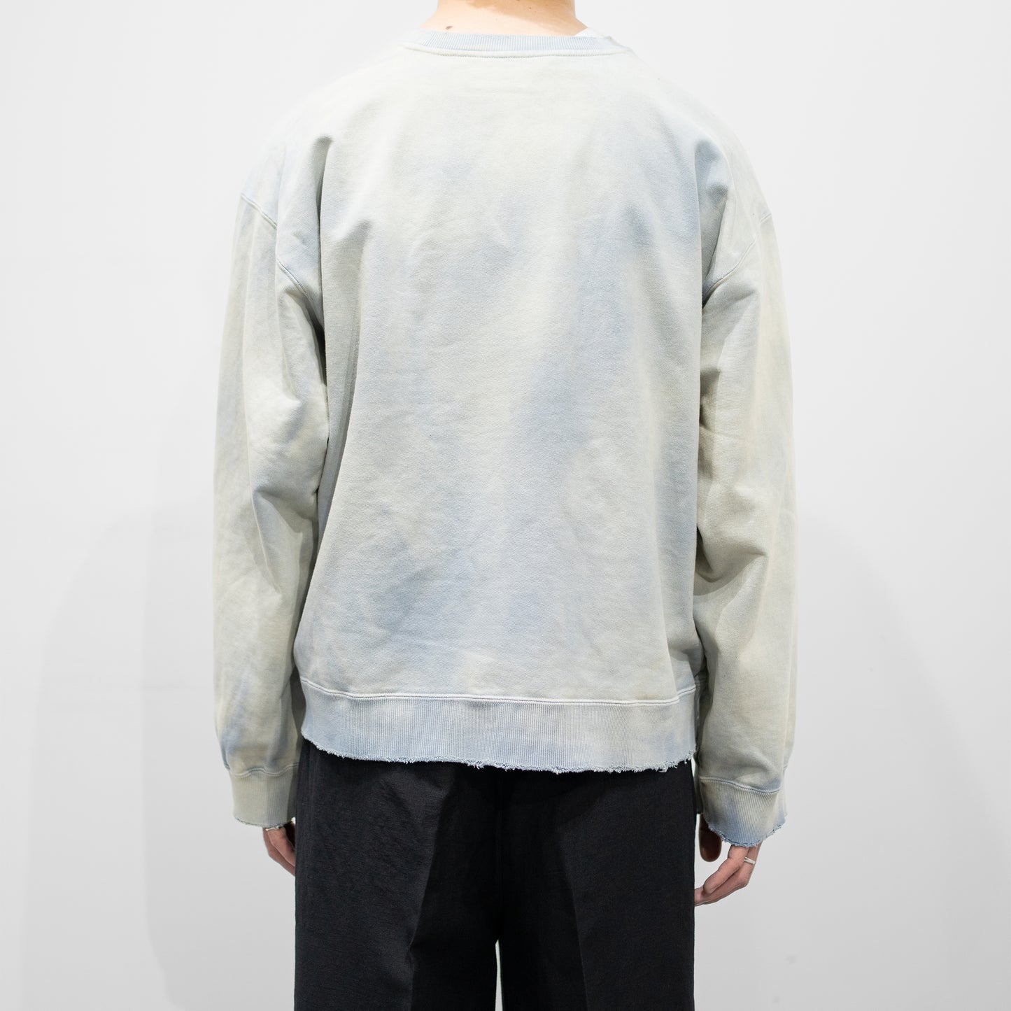 ANCELLM / UNEVENNESS SWEAT SHIRT "SAX"