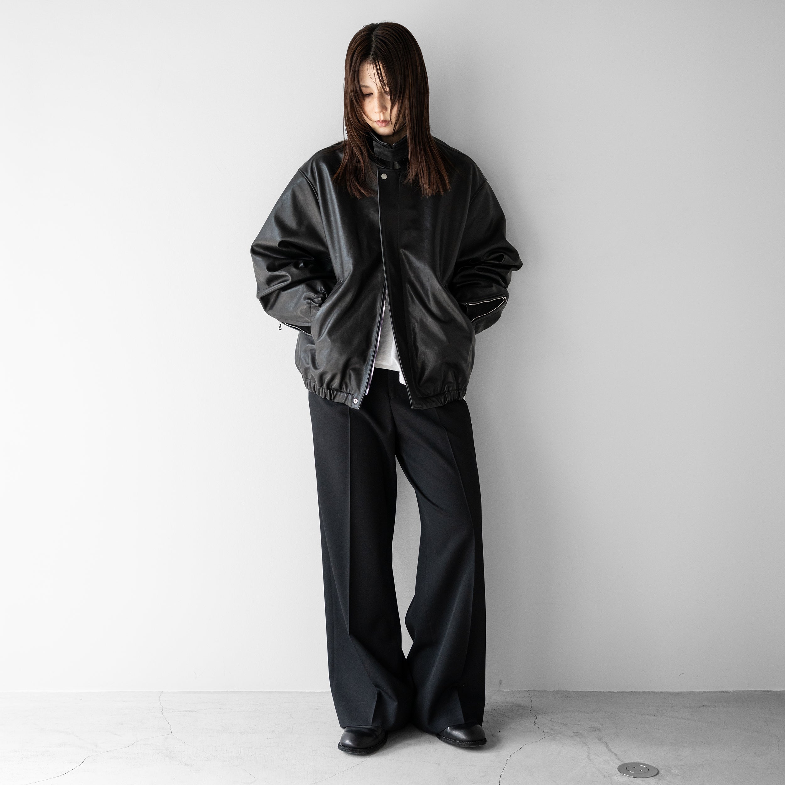 ssstein(シュタイン)/ -ex- SHEEP LEATHER ZIP SHORT JACKET 