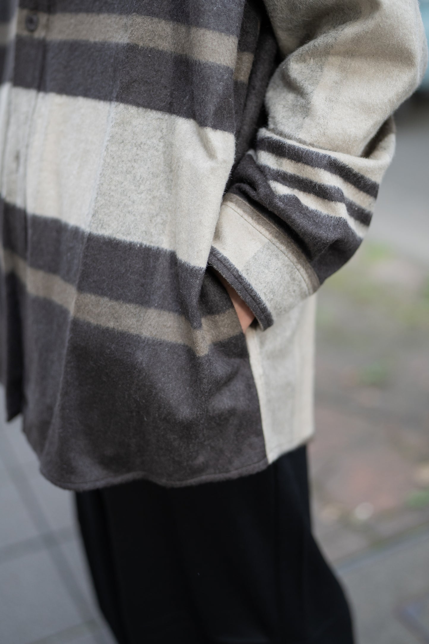 SEEALL/ EXTRAOVER SHIRTS "NATURAL PLAID"