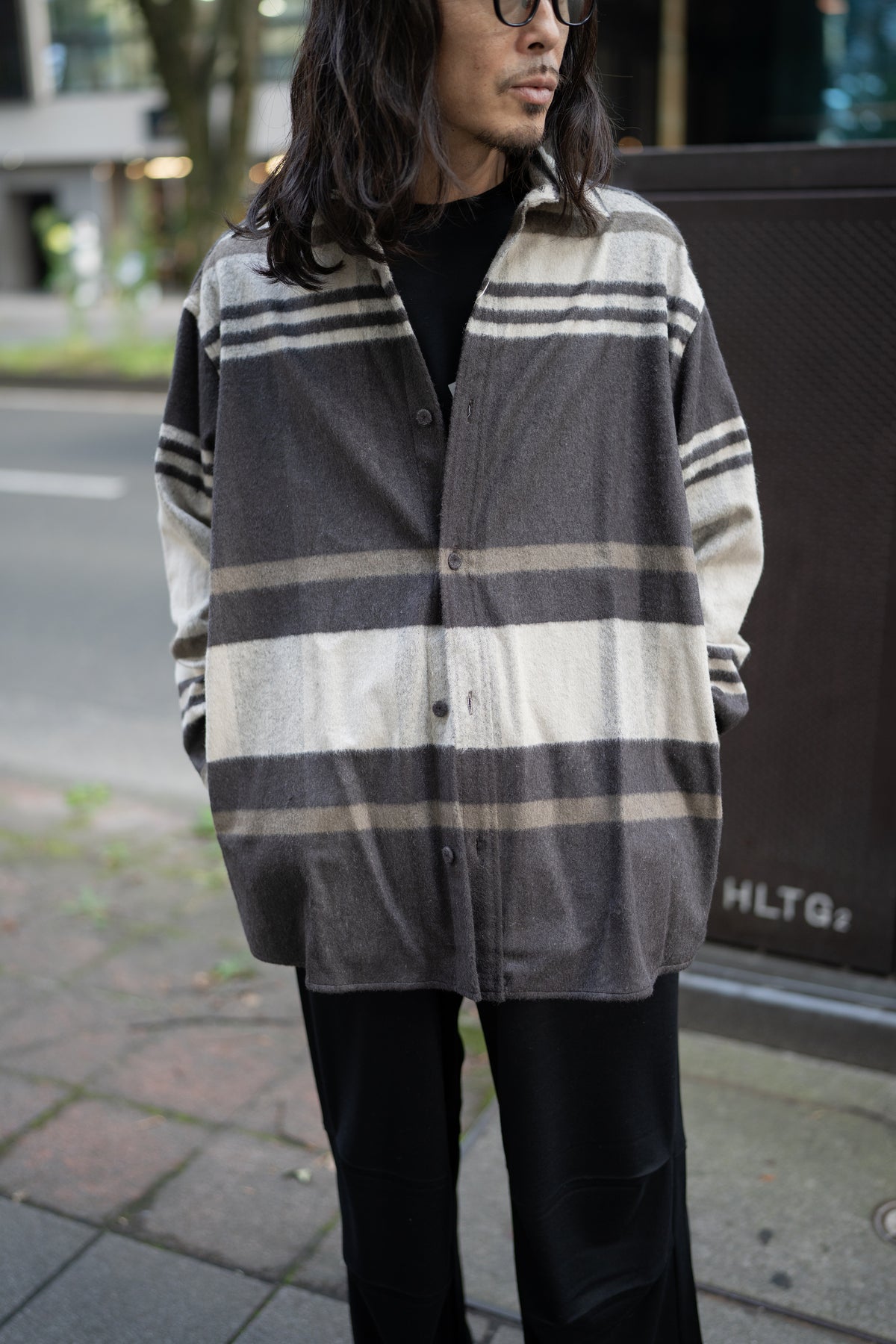 SEEALL/ EXTRAOVER SHIRTS "NATURAL PLAID"