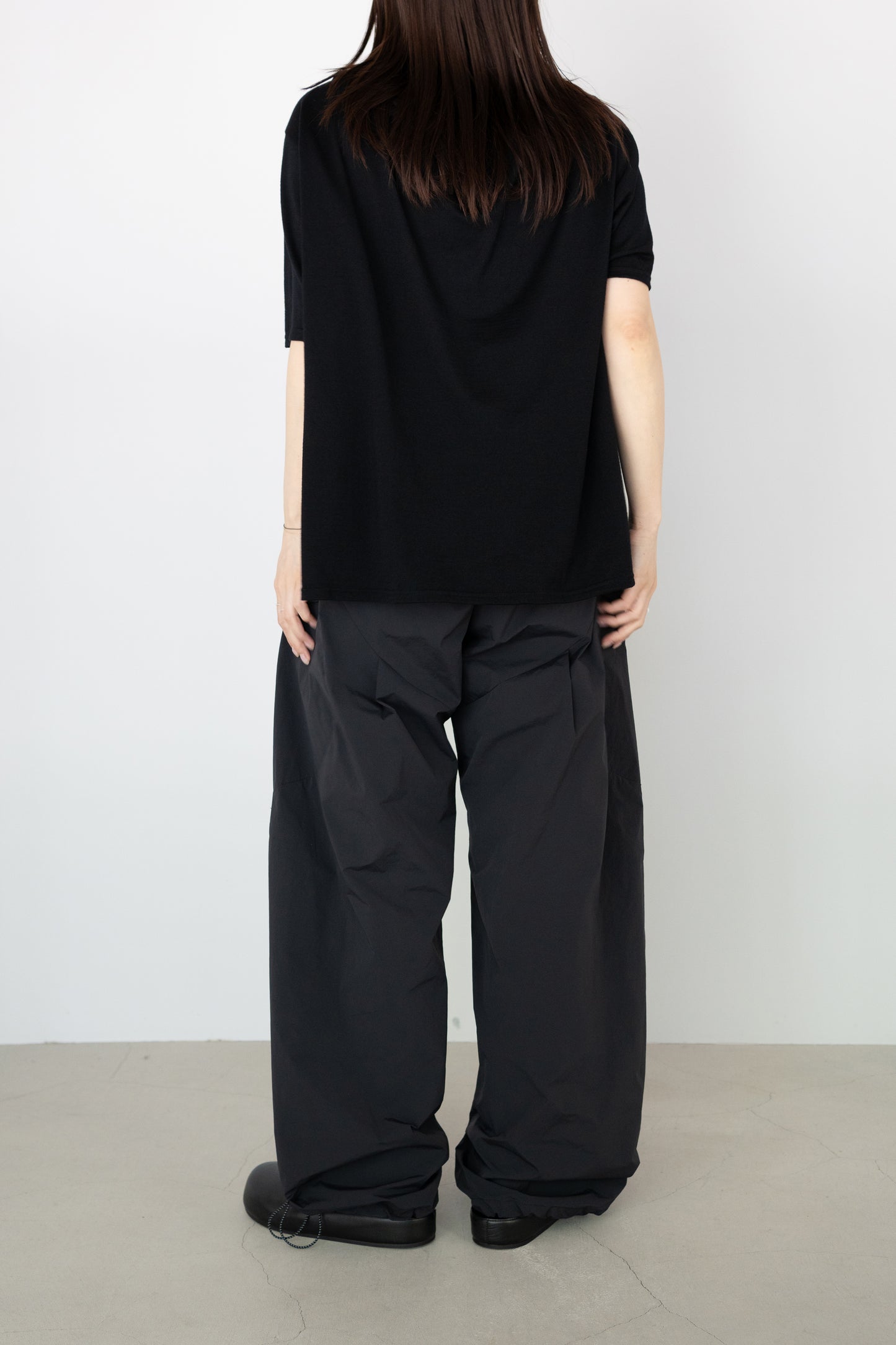 F/CE. /  COMPACTION PARACHUTE WIDE PANTS "Black"
