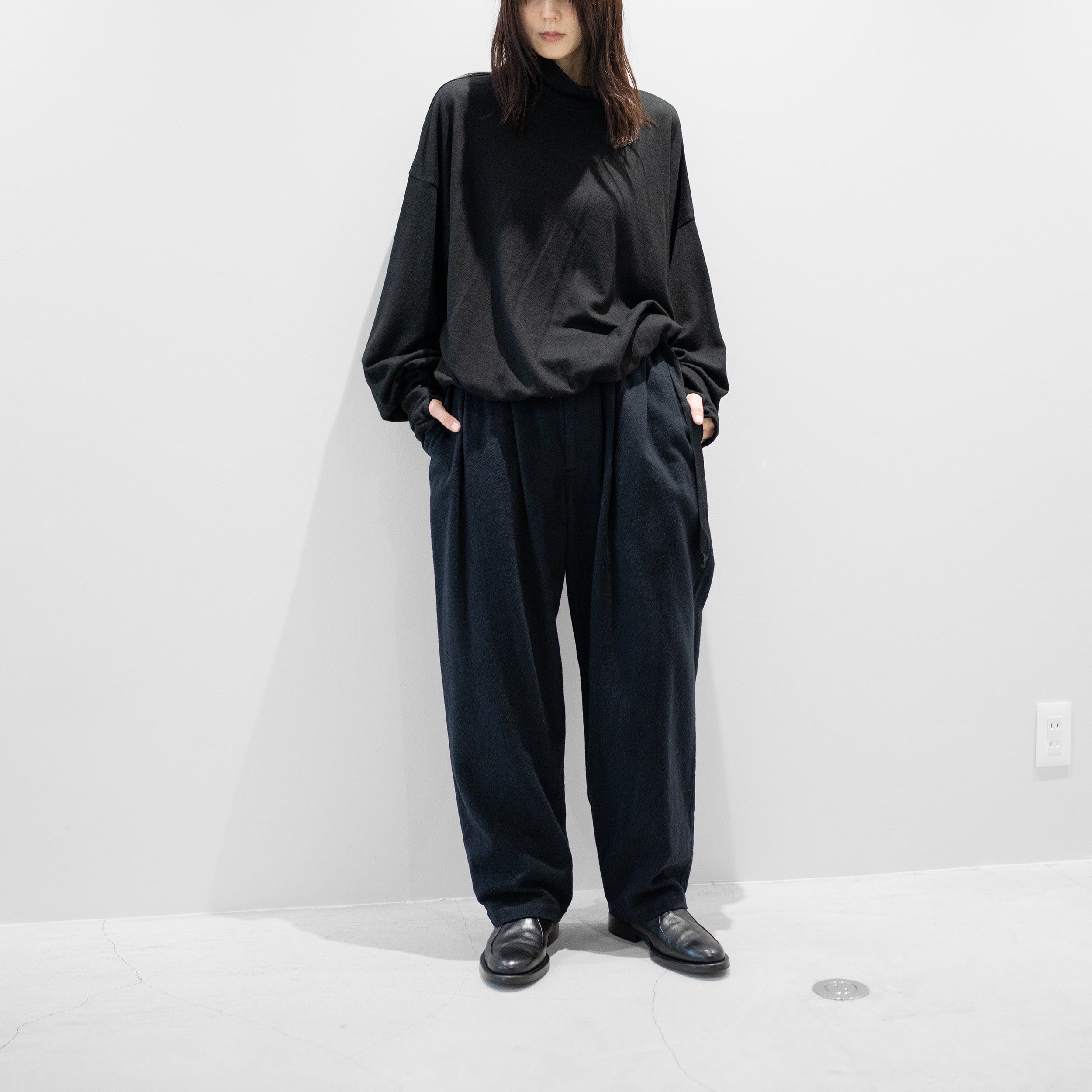 トップス barbell object swool l/s top black barbell object swool l/s top black WOOL L/S TOPS | FUDGE UP