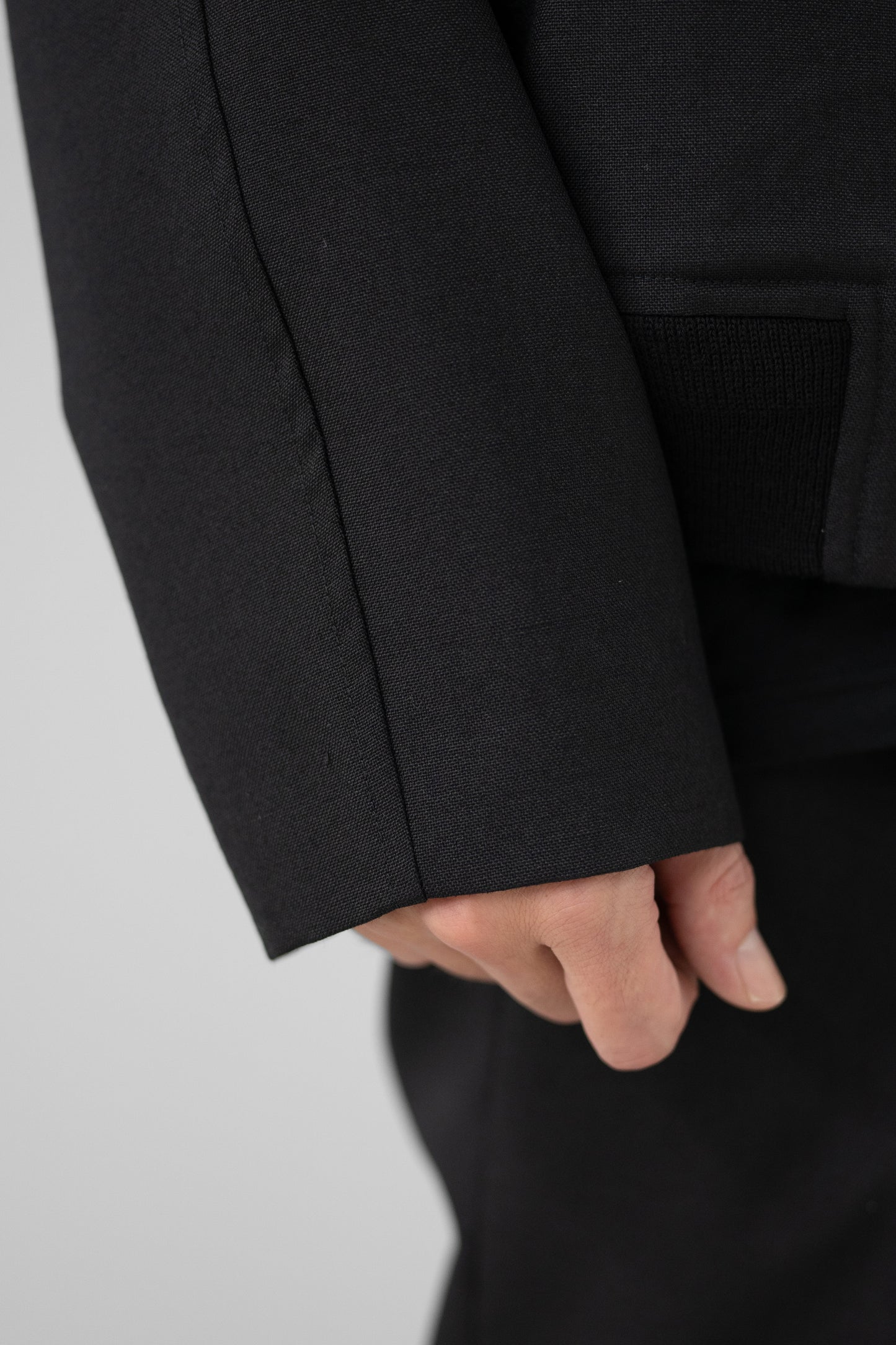 paratrait/ WOOL BLOUSON "BLACK"