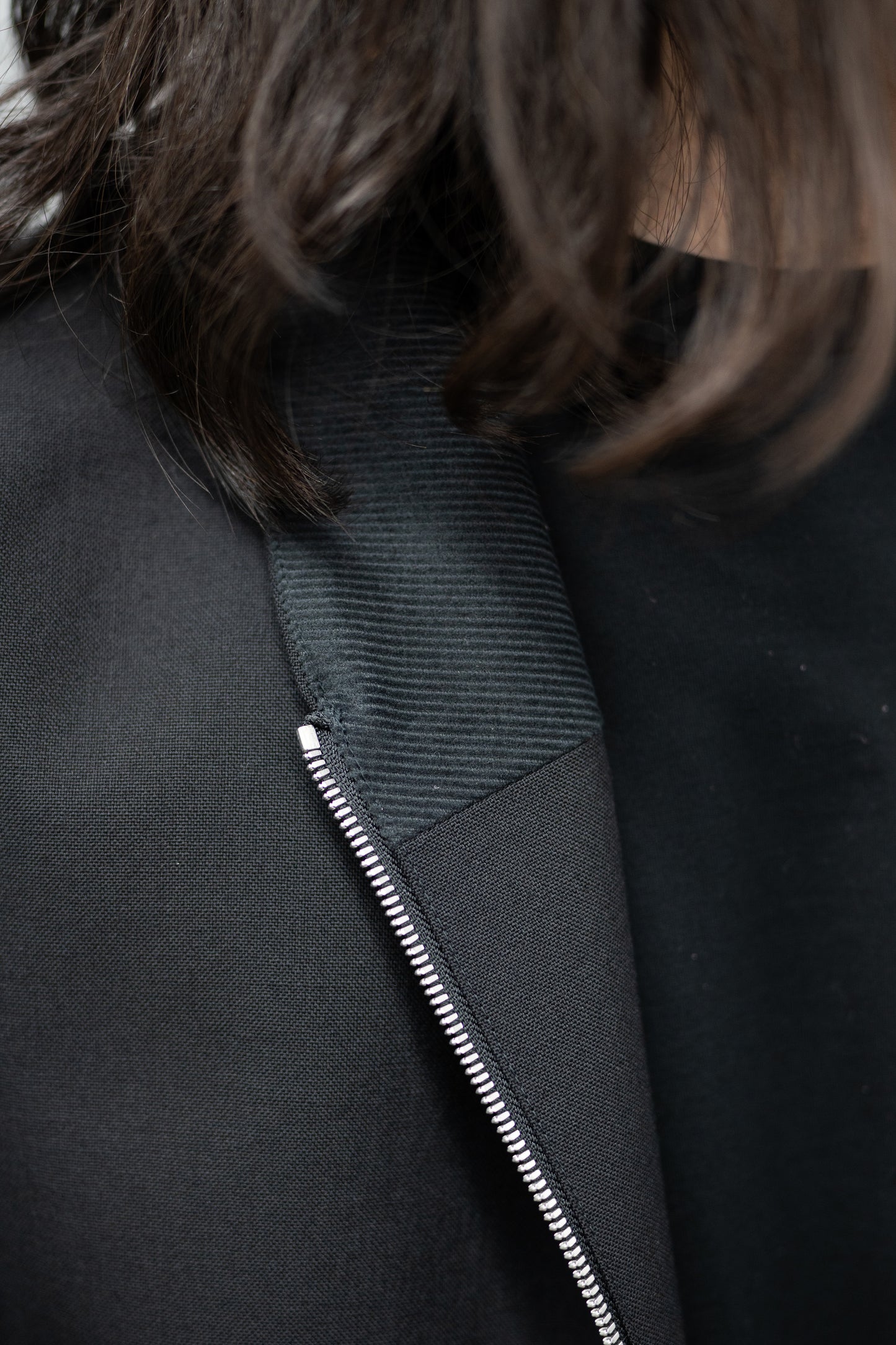 paratrait/ WOOL BLOUSON "BLACK"