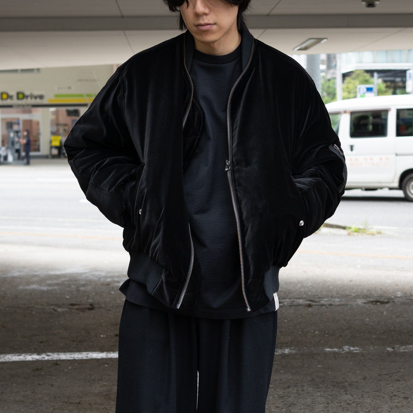 ESSAY/ MA-1 RISING ZIP JACKET "Black Velvet"