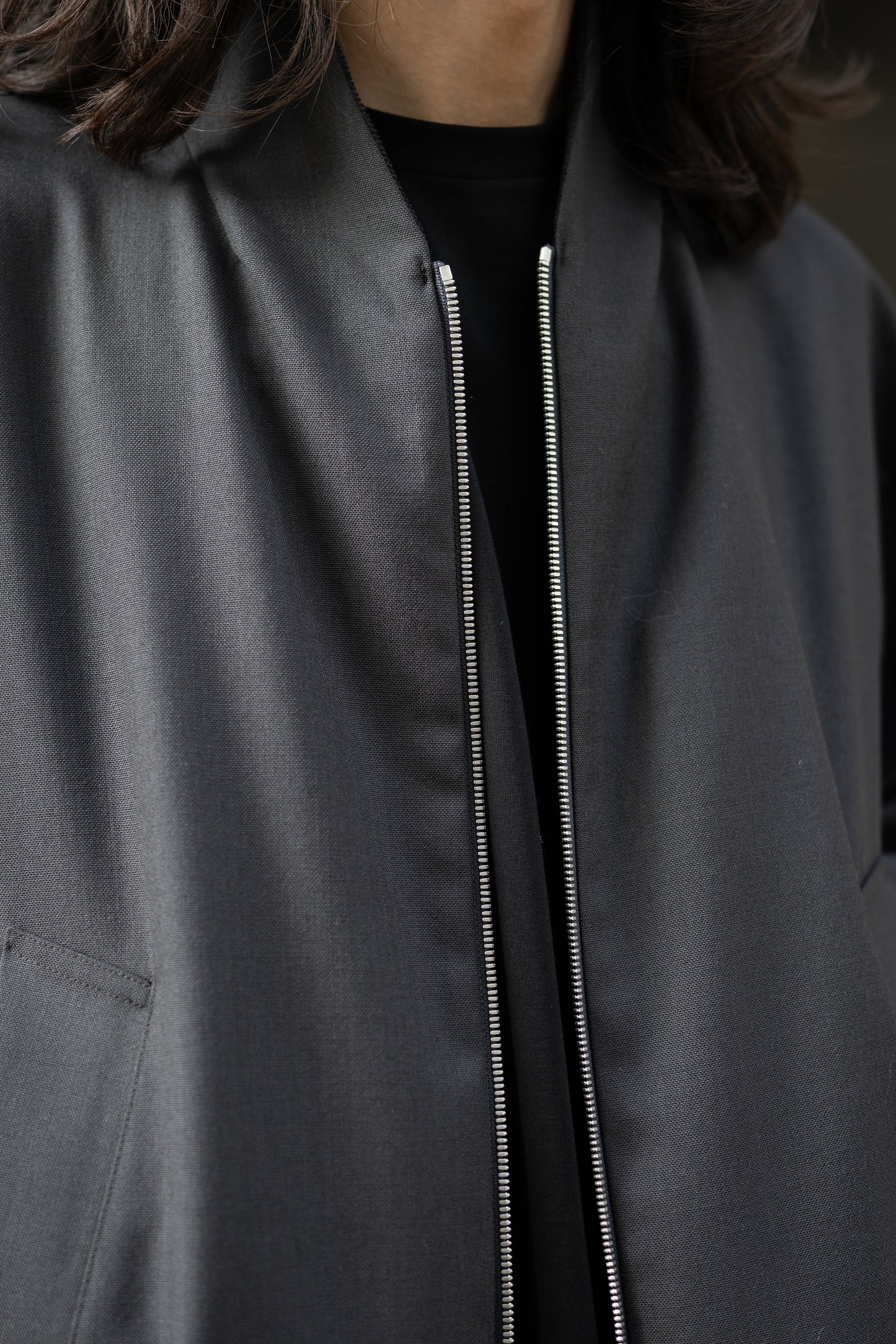 paratrait/ WOOL BLOUSON "GRAY"
