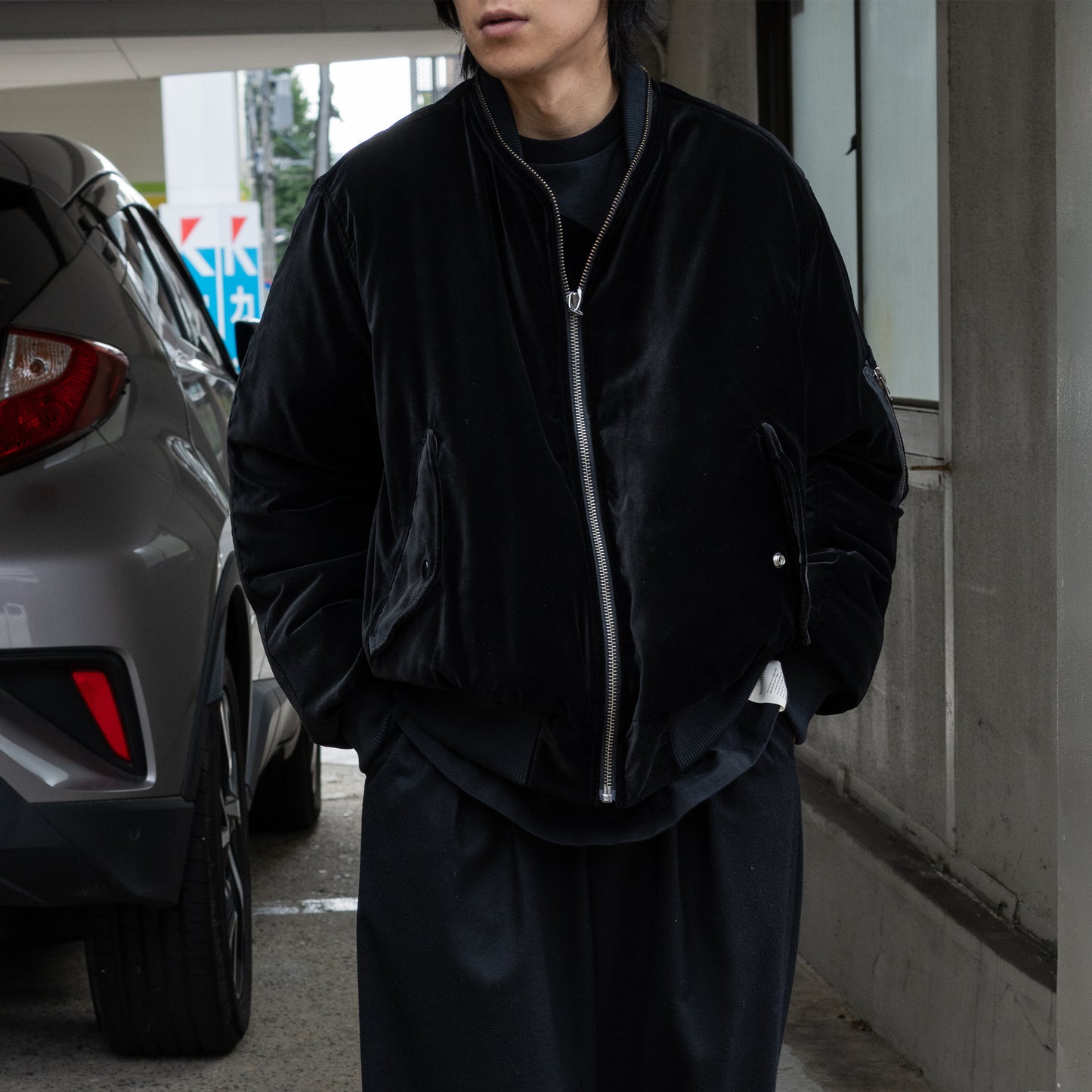 ESSAY/ MA-1 RISING ZIP JACKET "Black Velvet"